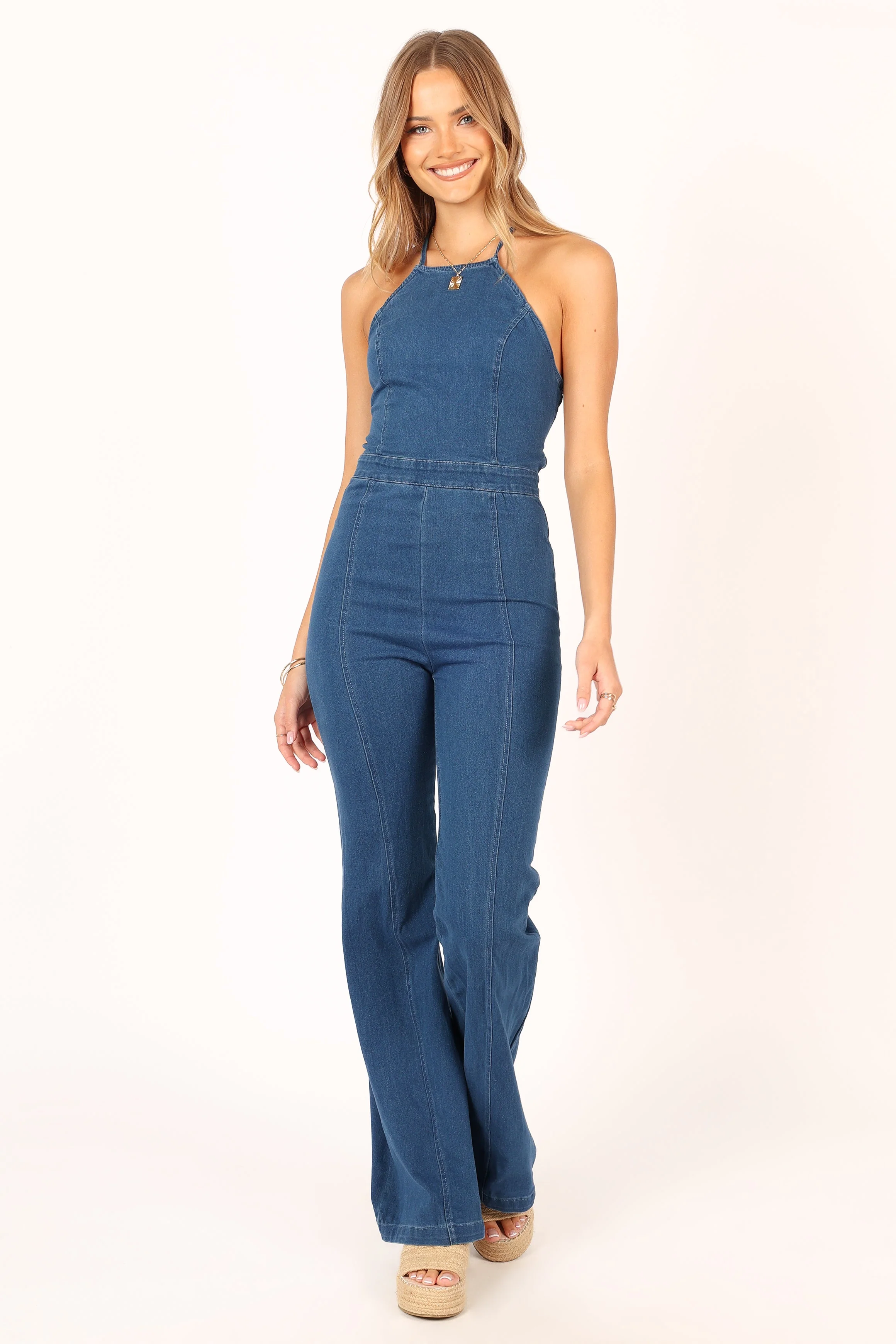Kayla Denim Jumpsuit - Medium Indigo