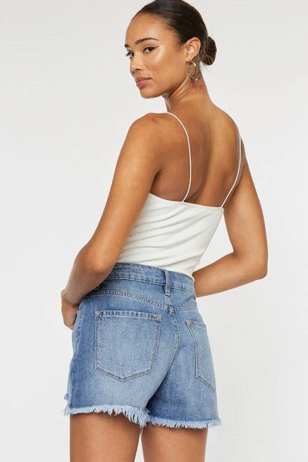 Lizzie High Rise Denim Shorts - Medium