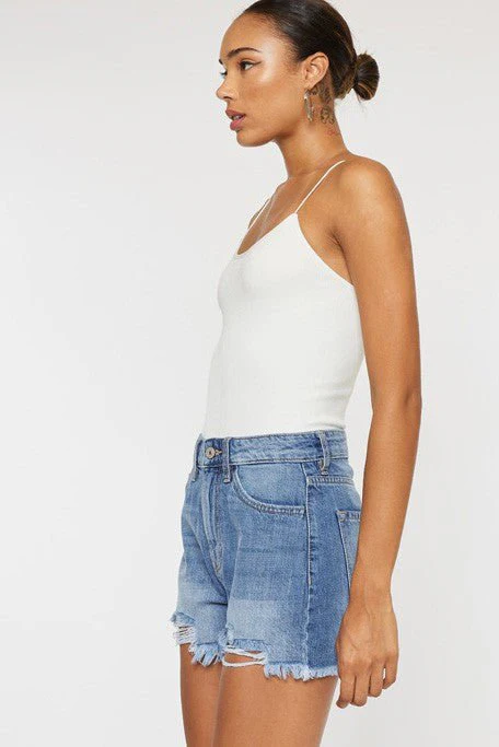 Lizzie High Rise Denim Shorts - Medium