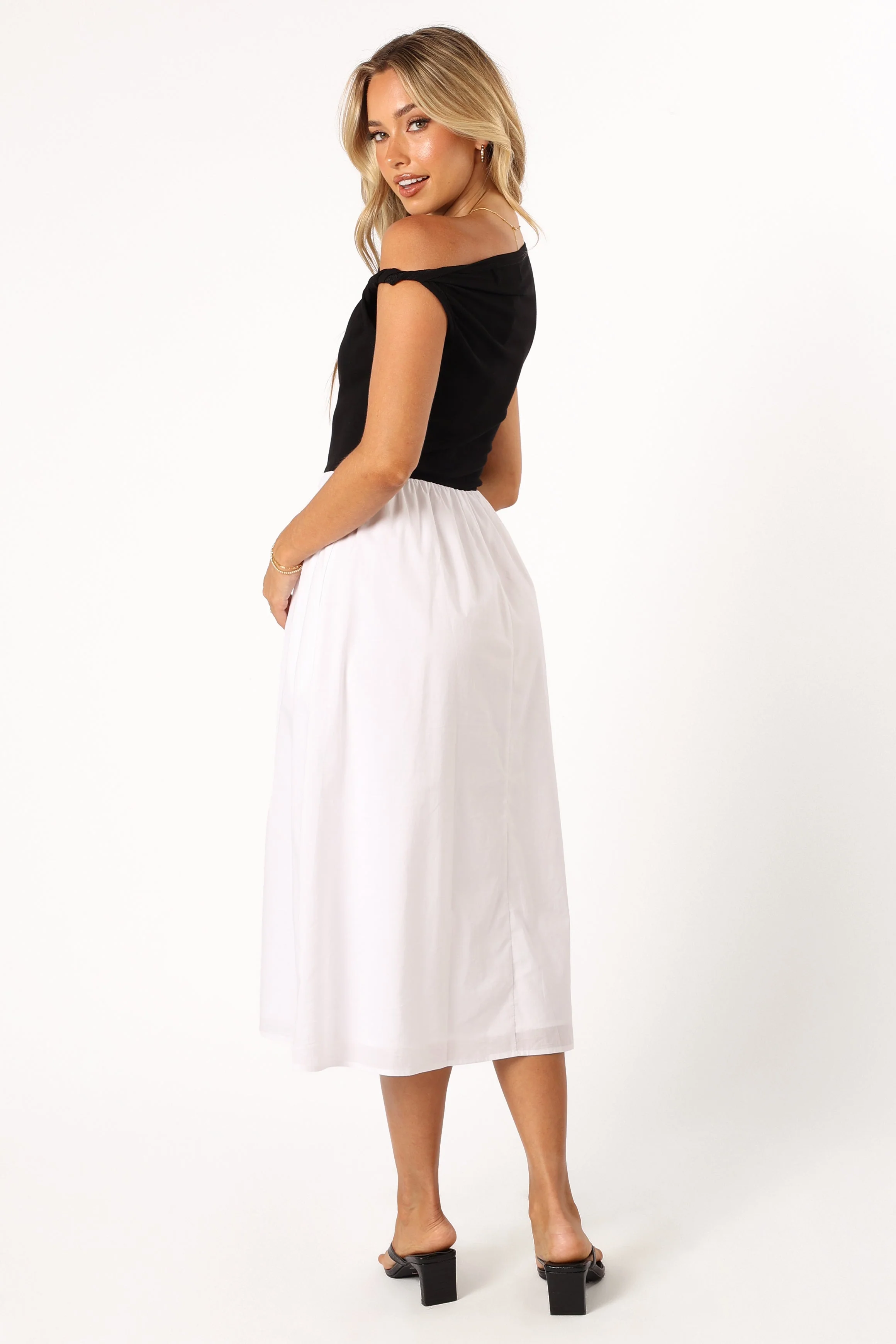 Judson Midi Dress - White/Black