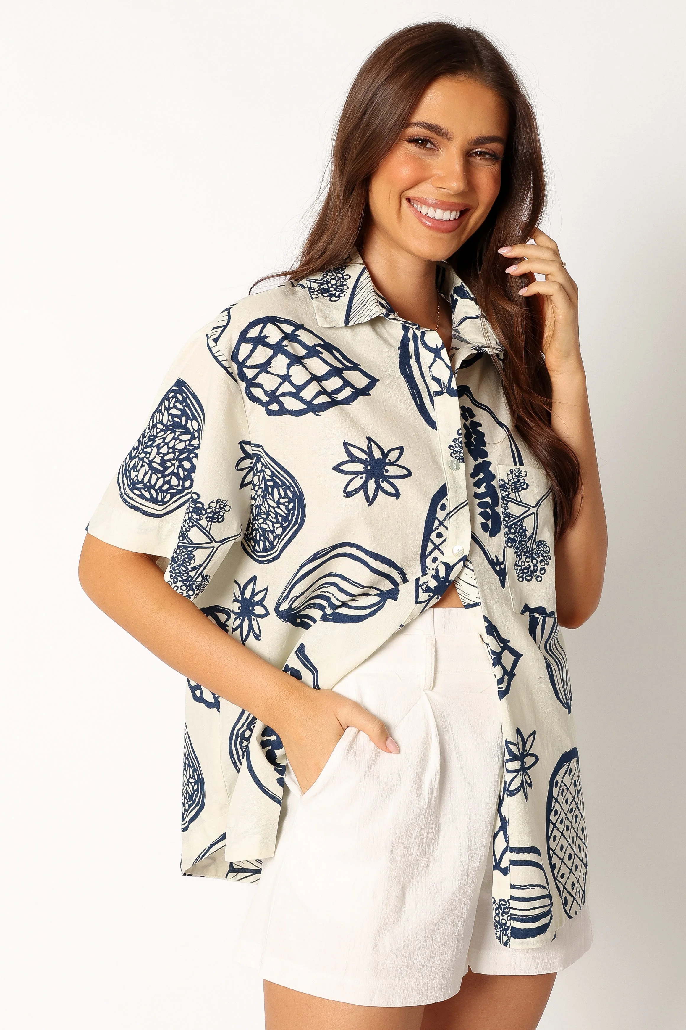 Zayd Button Up Shirt - Navy