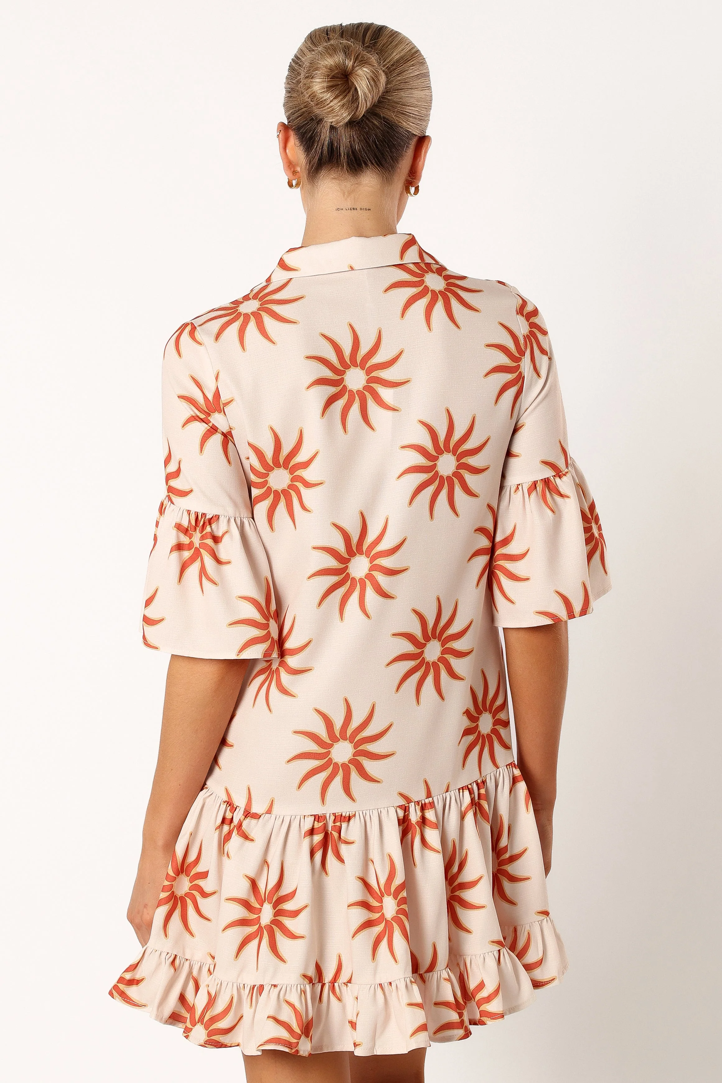 Ren Long Sleeve Mini Dress - Soleil