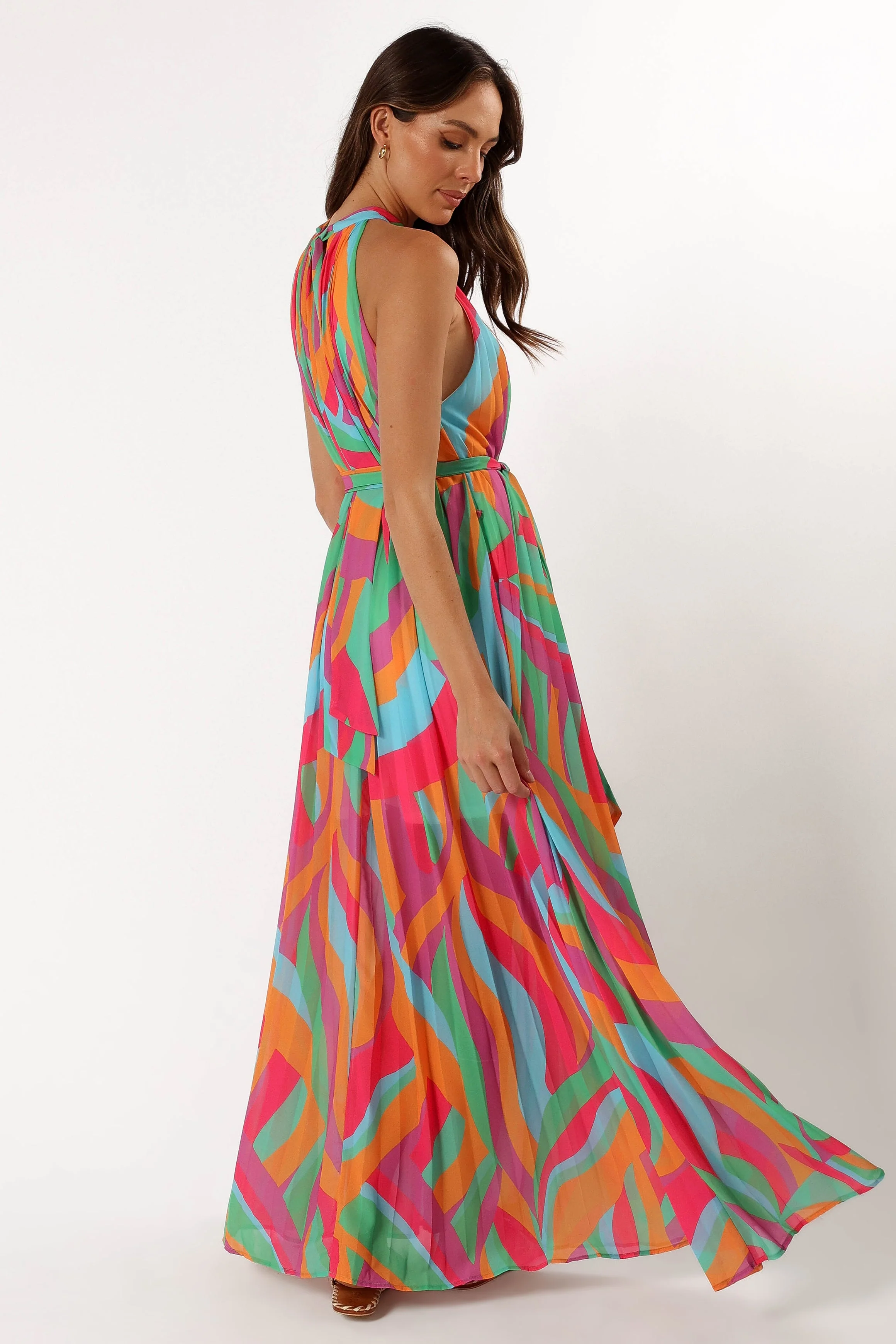 Leandra Halterneck Maxi Dress - Multicoloured