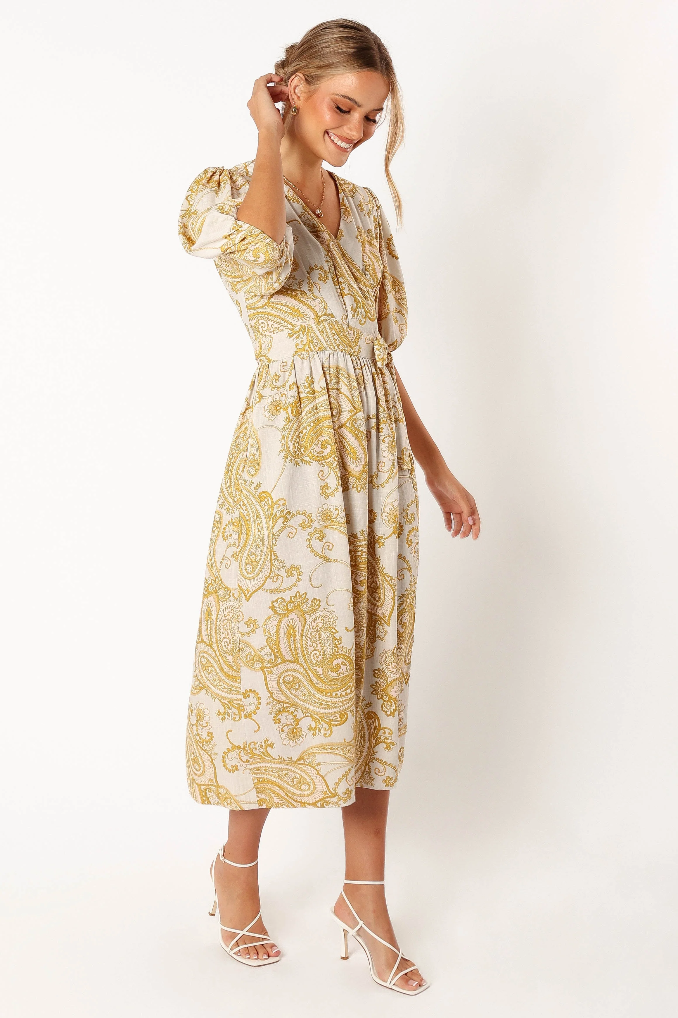 Chantel Wrap Midi Dress - Valentina Print