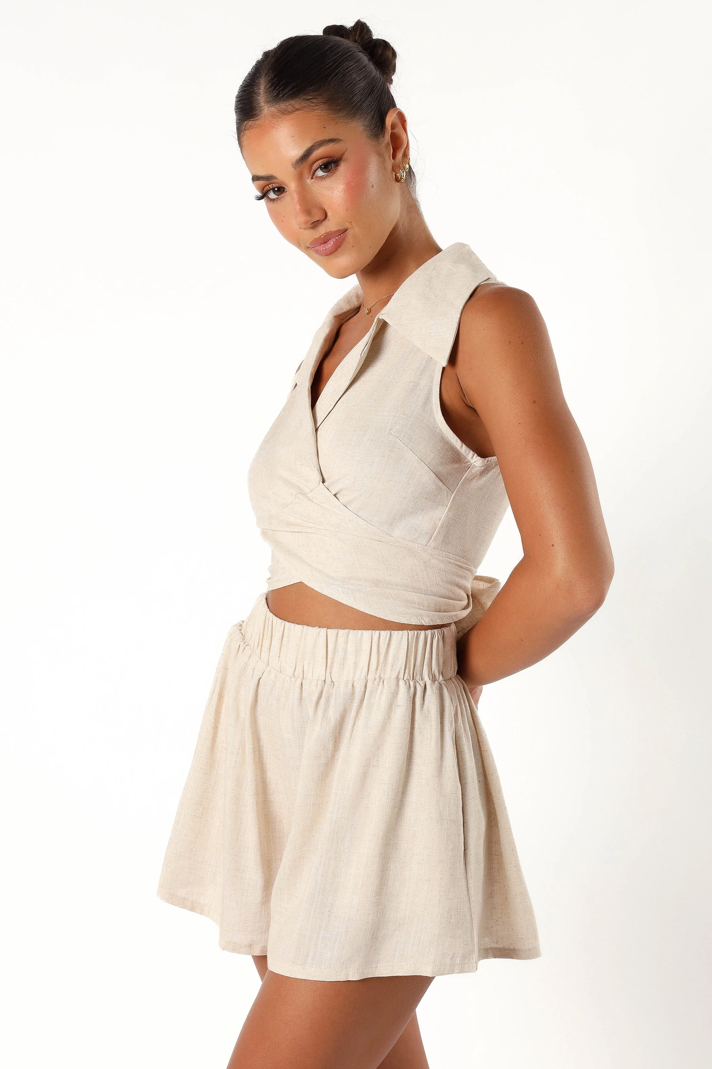 Heather Short Set - Oatmeal