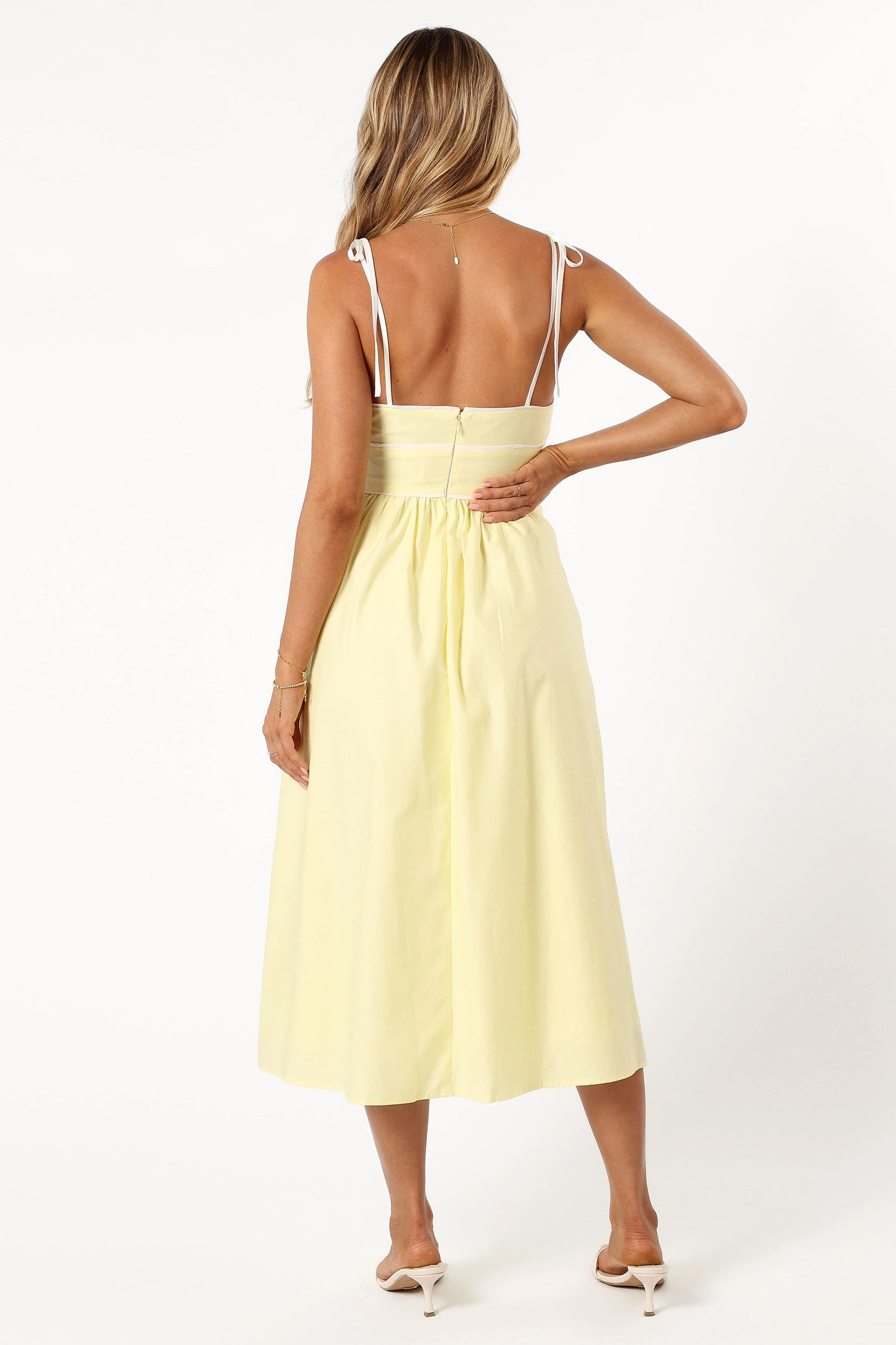 Avi Sleeveless Midi Dress - Yellow