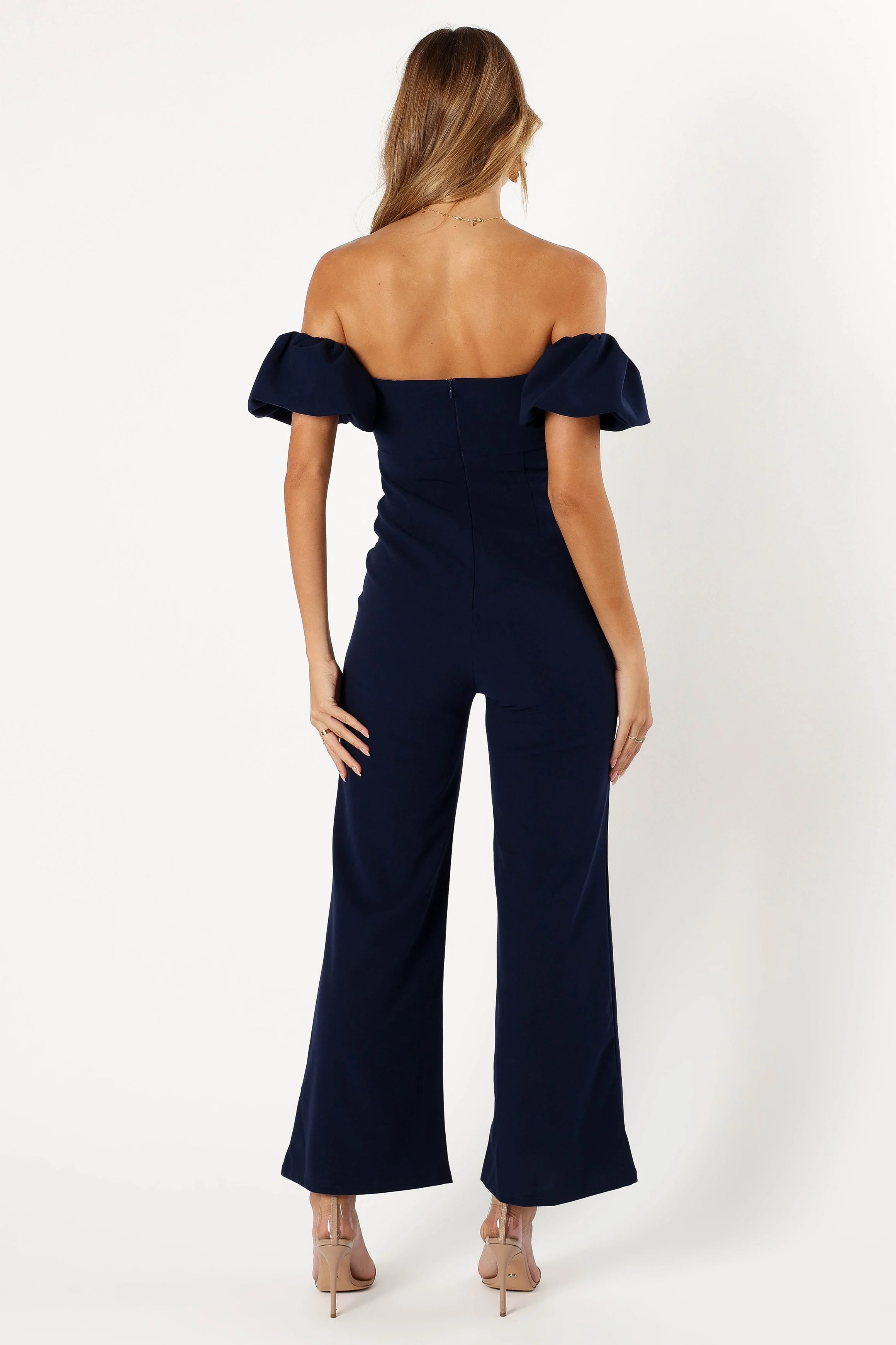 Tamra Off Shoulder Jumpsuit - Navy
