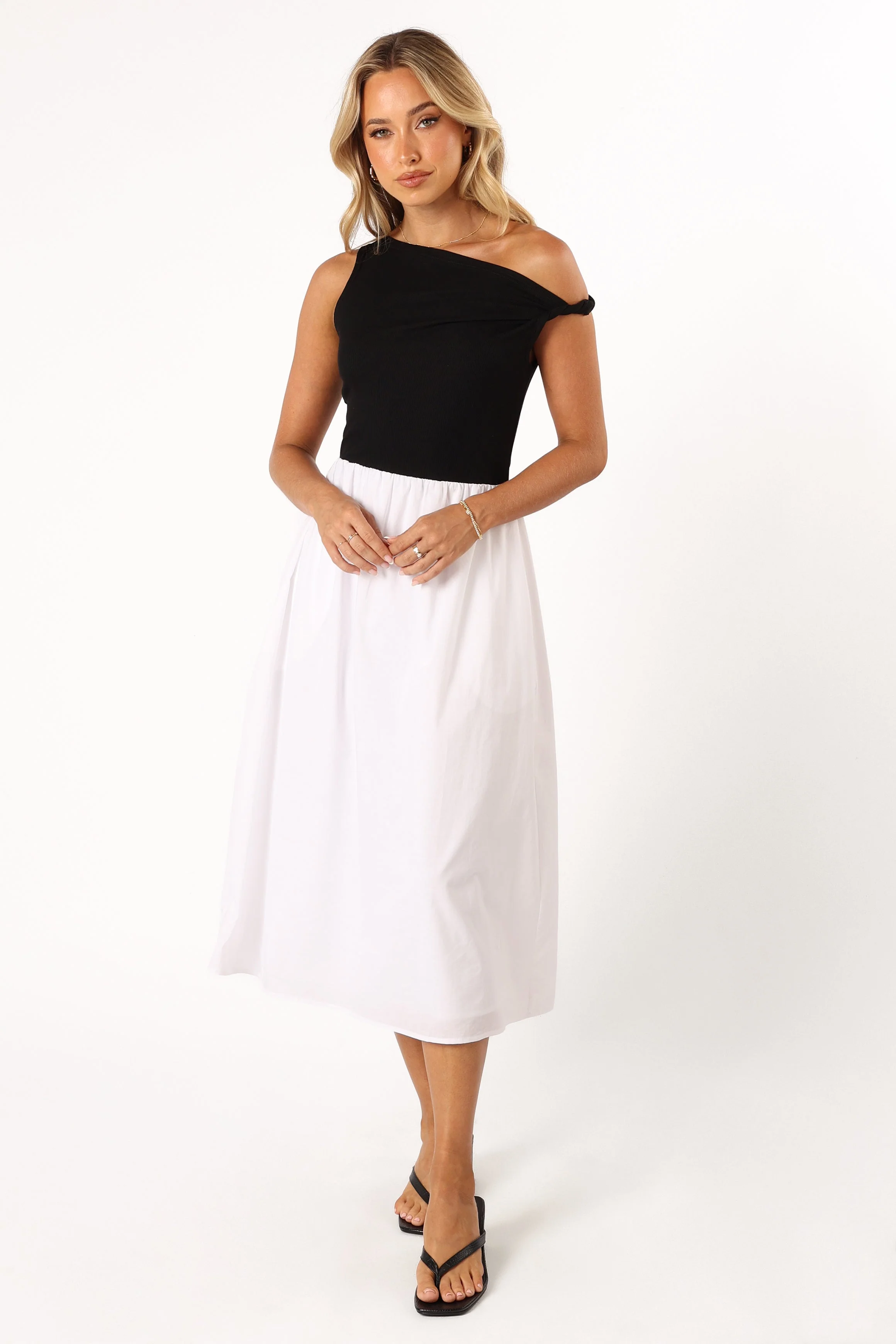 Judson Midi Dress - White/Black