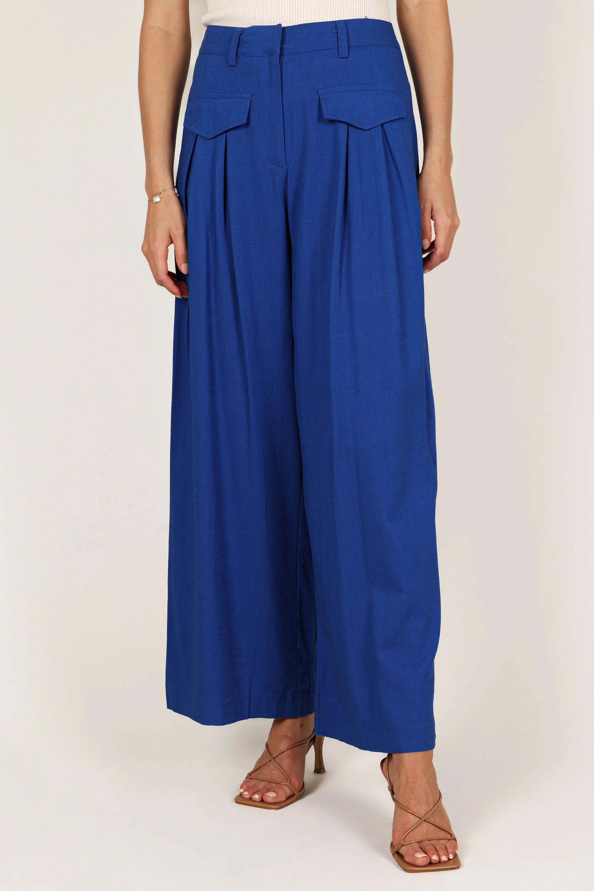 Joanie Wide Leg Pants - Blue