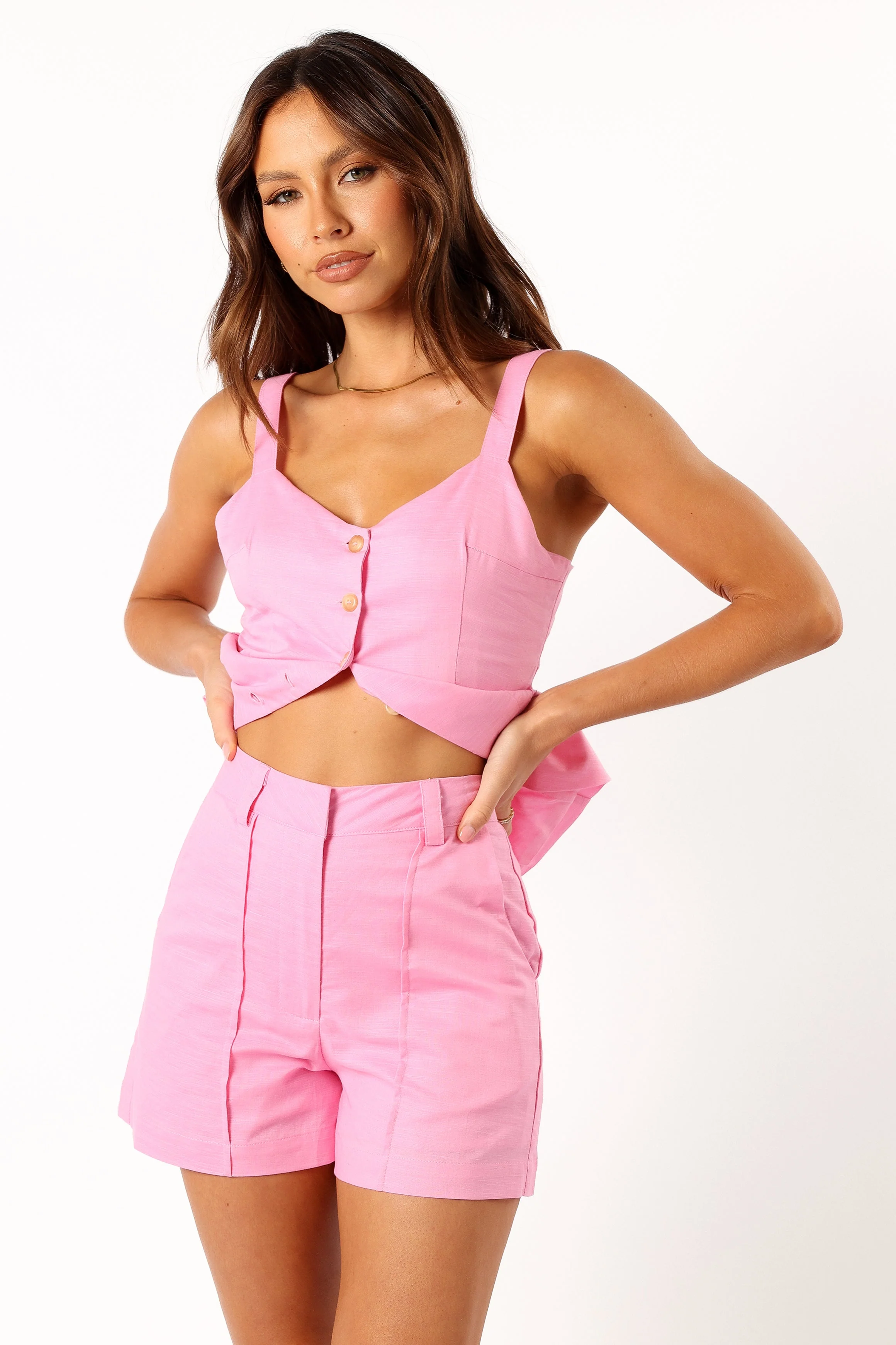Laurent Tailored Shorts - Pink