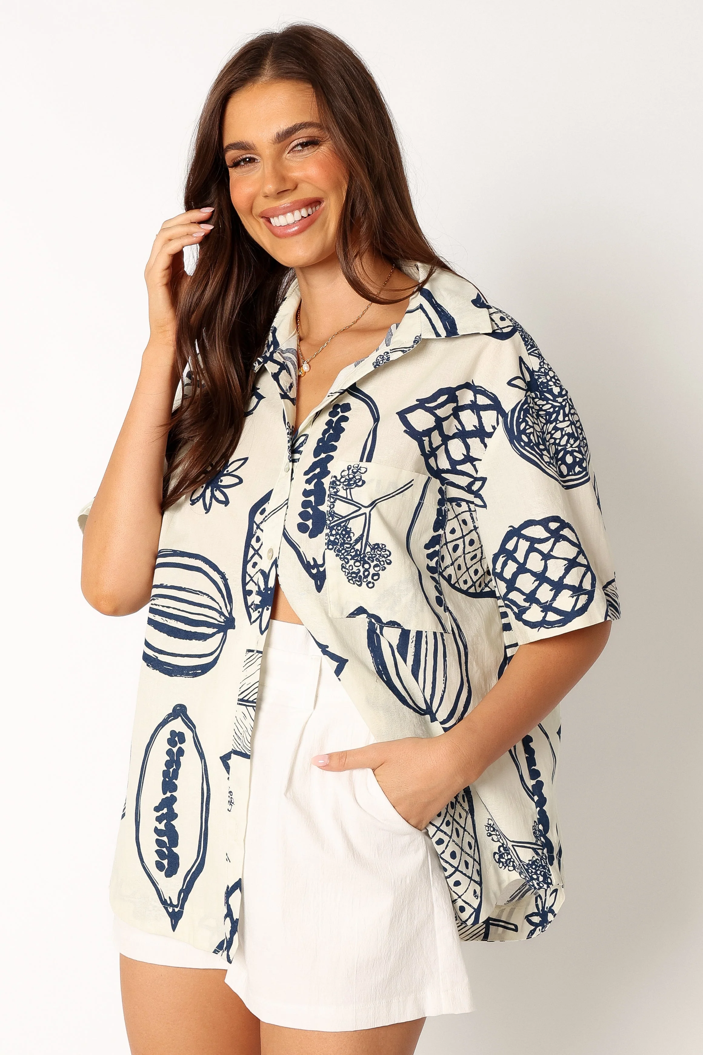 Zayd Button Up Shirt - Navy