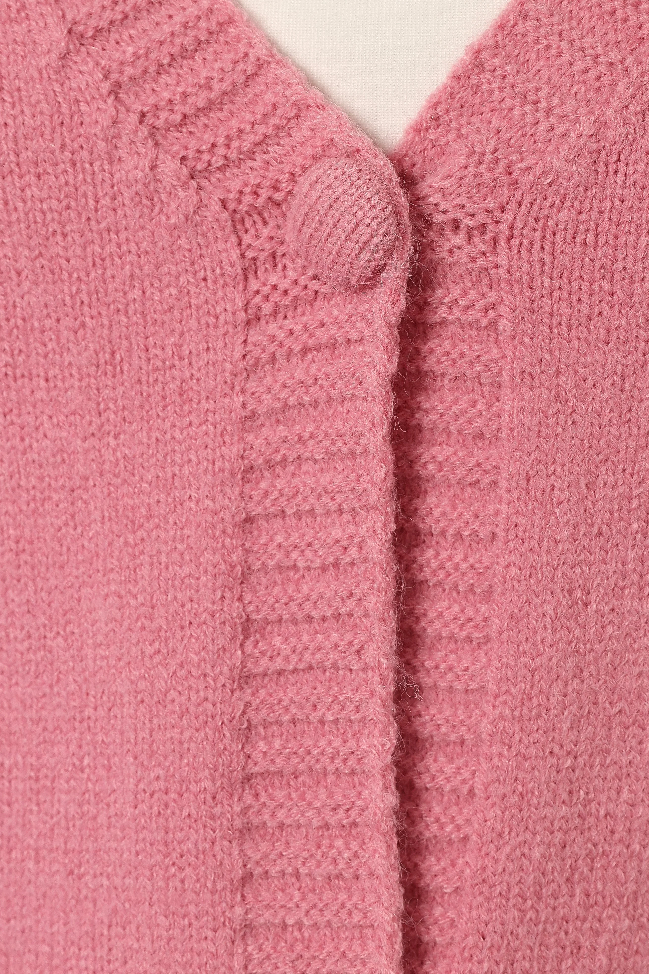 Xadie Bell Sleeve Cardigan - Pink