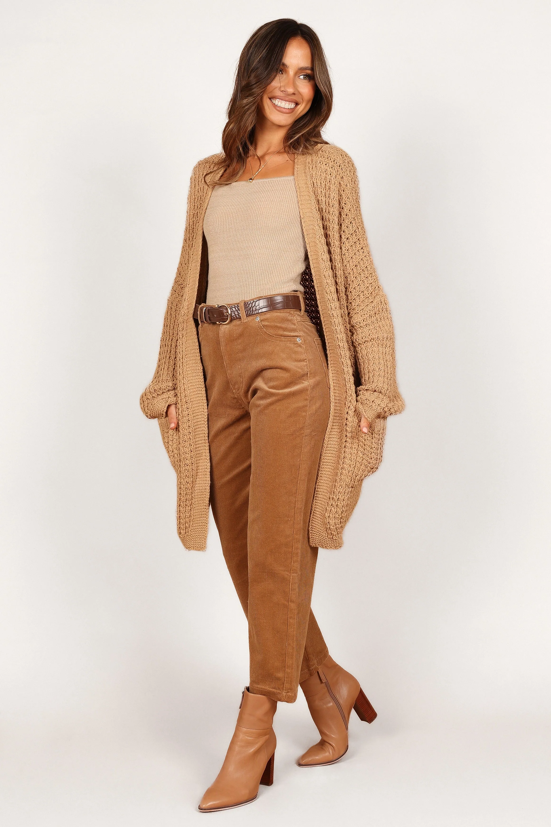 Leyonie Cardigan - Tan