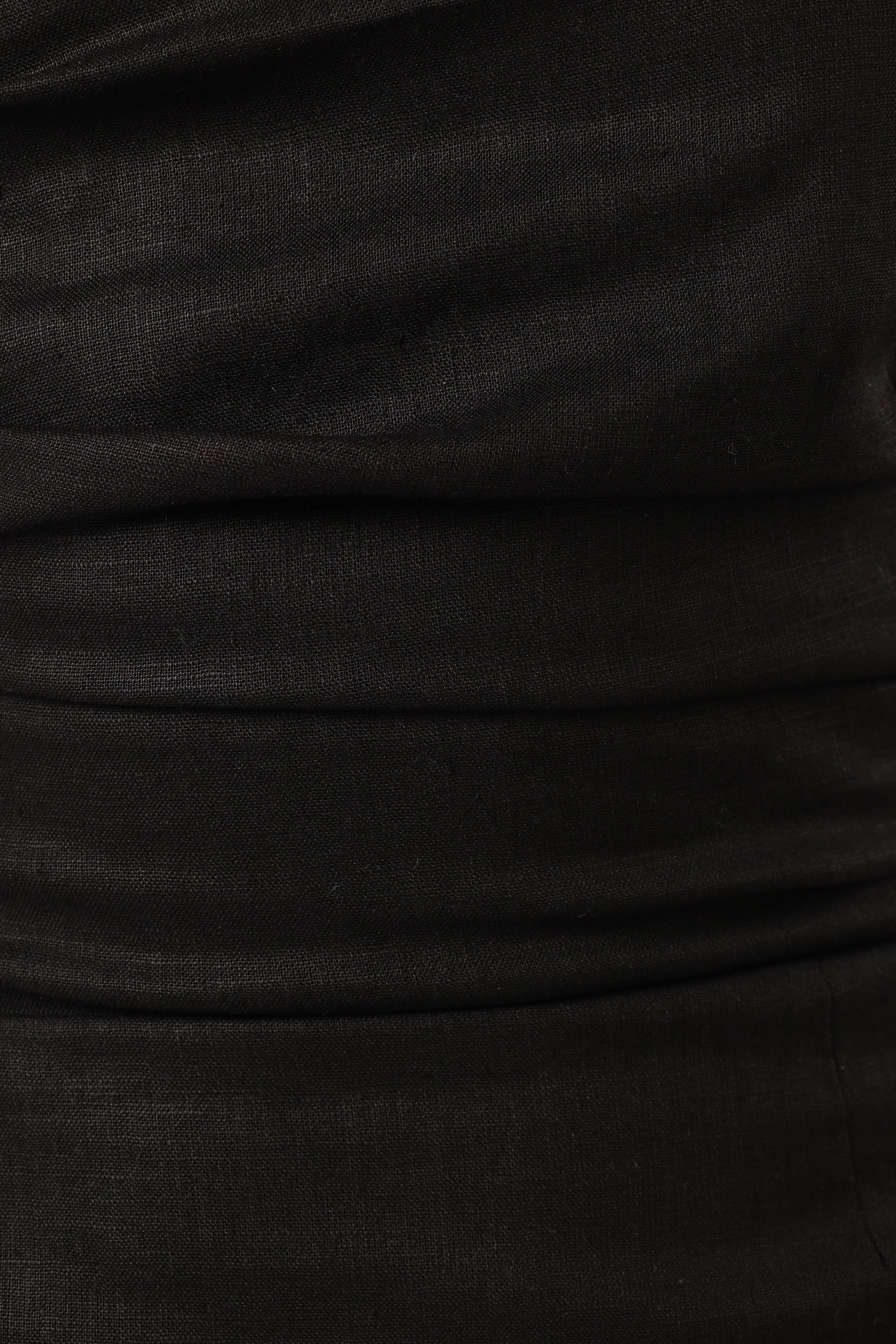 Romi Linen Dress - Black