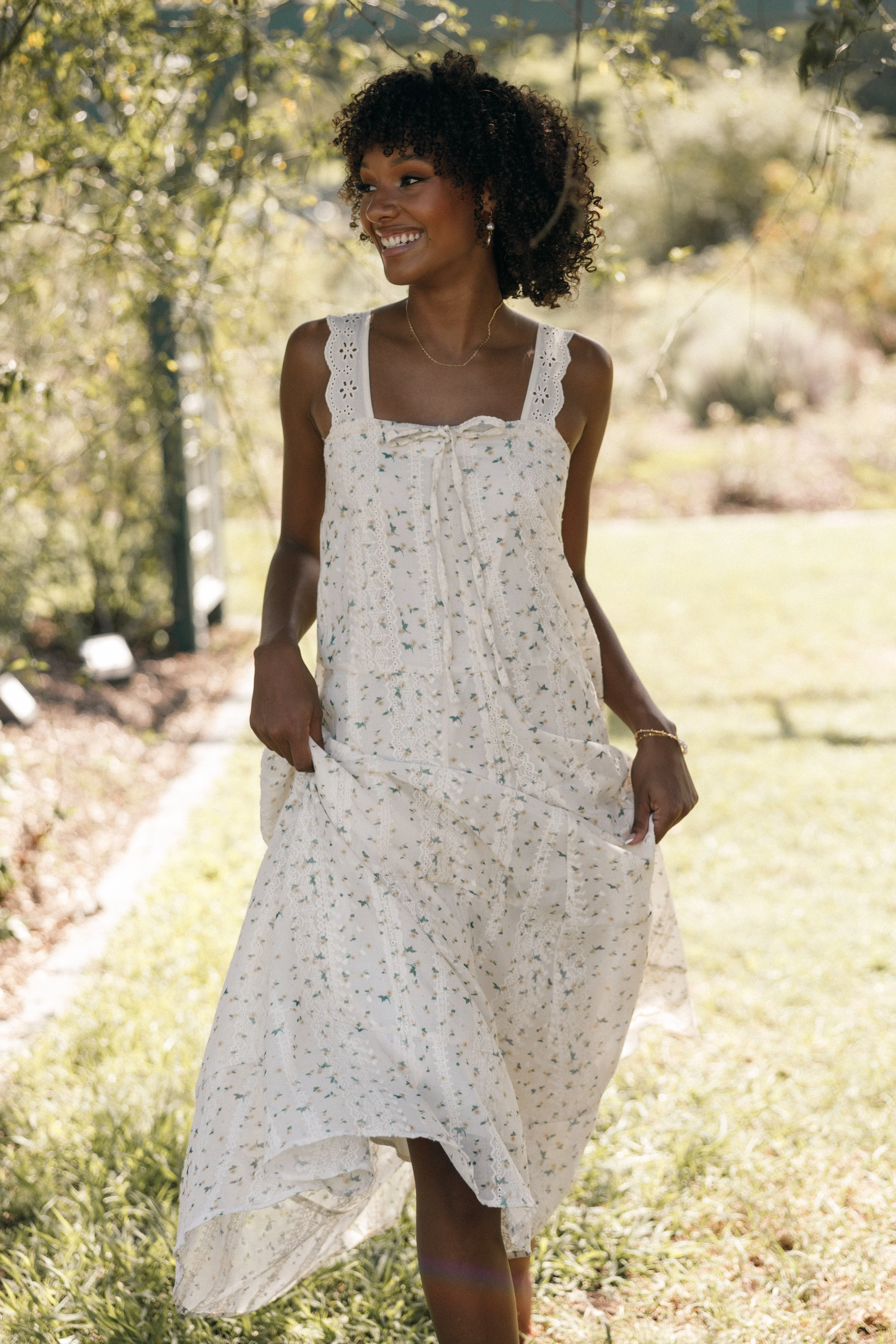 Caroline Maxi Dress - Yellow Floral