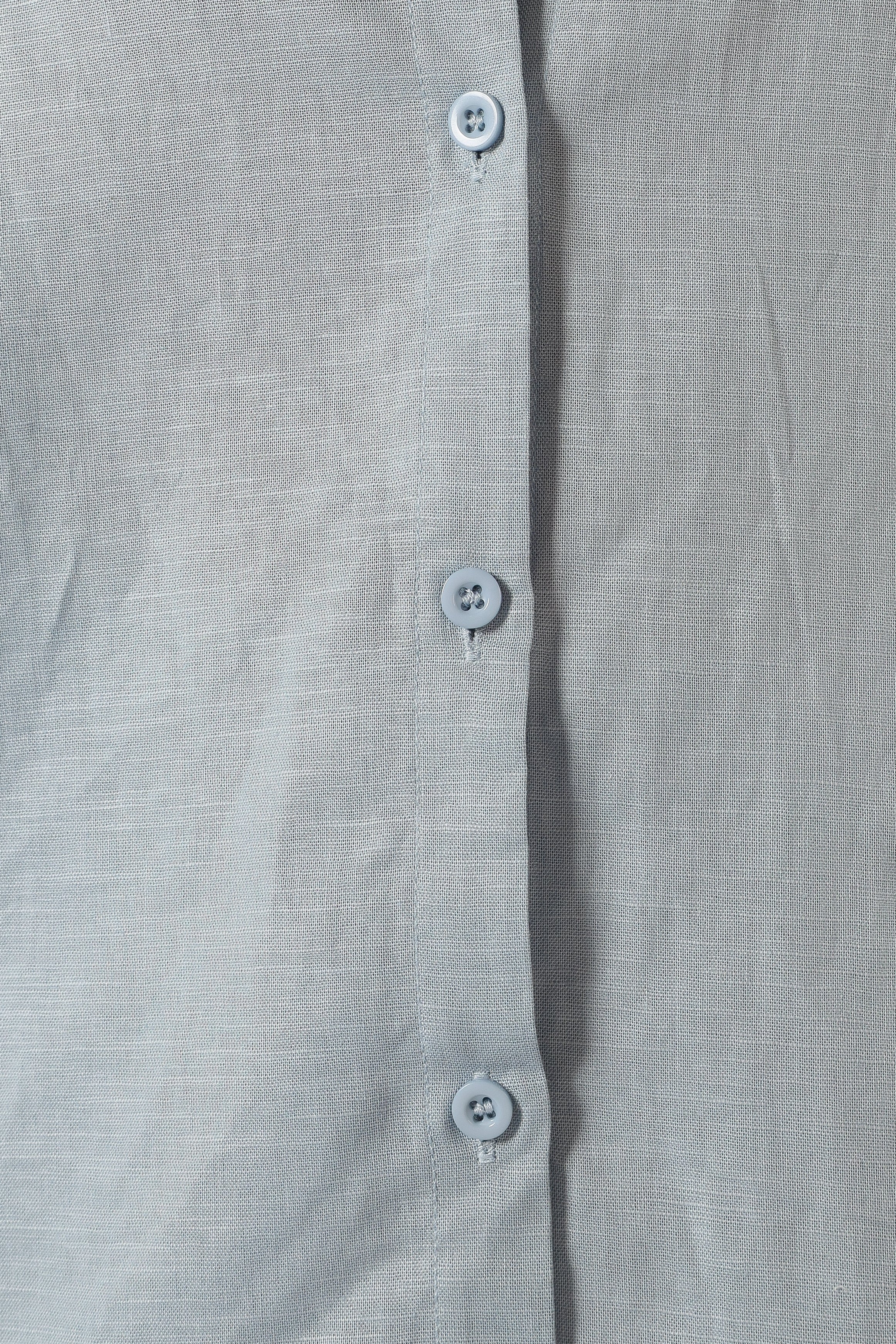 Yuma Button Down Top - Blue