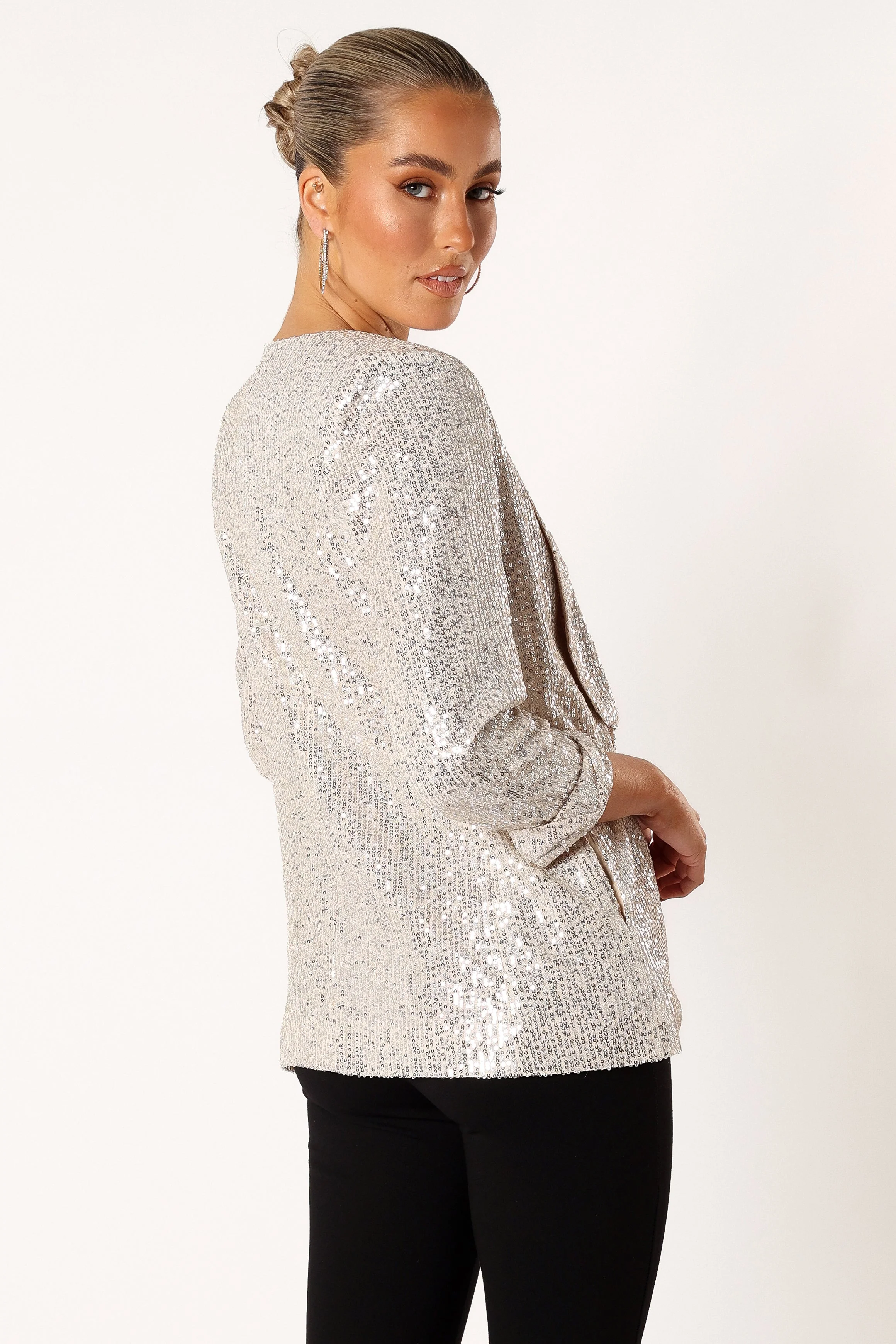 Camille Sequin Blazer - Silver