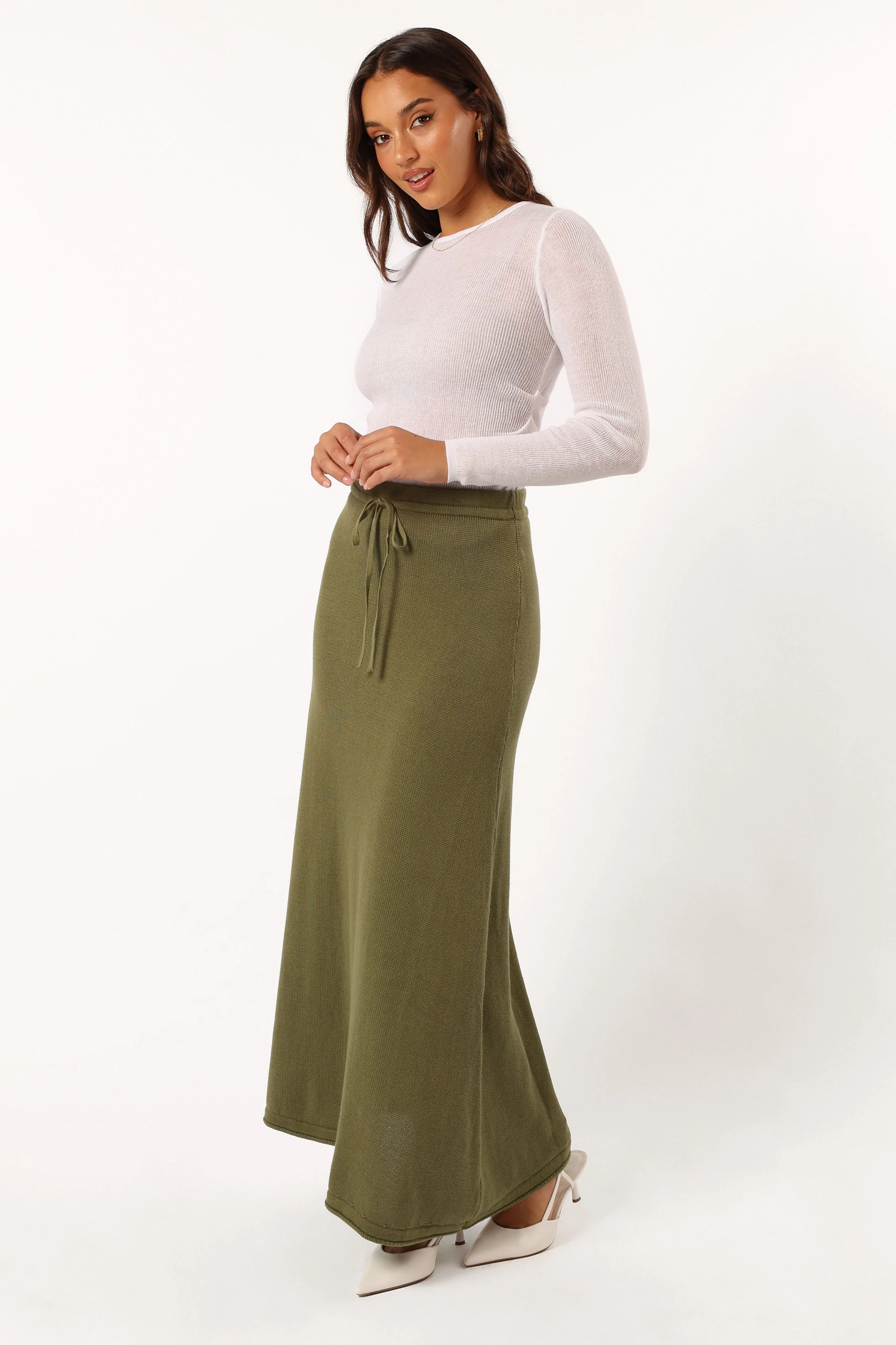 Rooney Knit Skirt - Olive