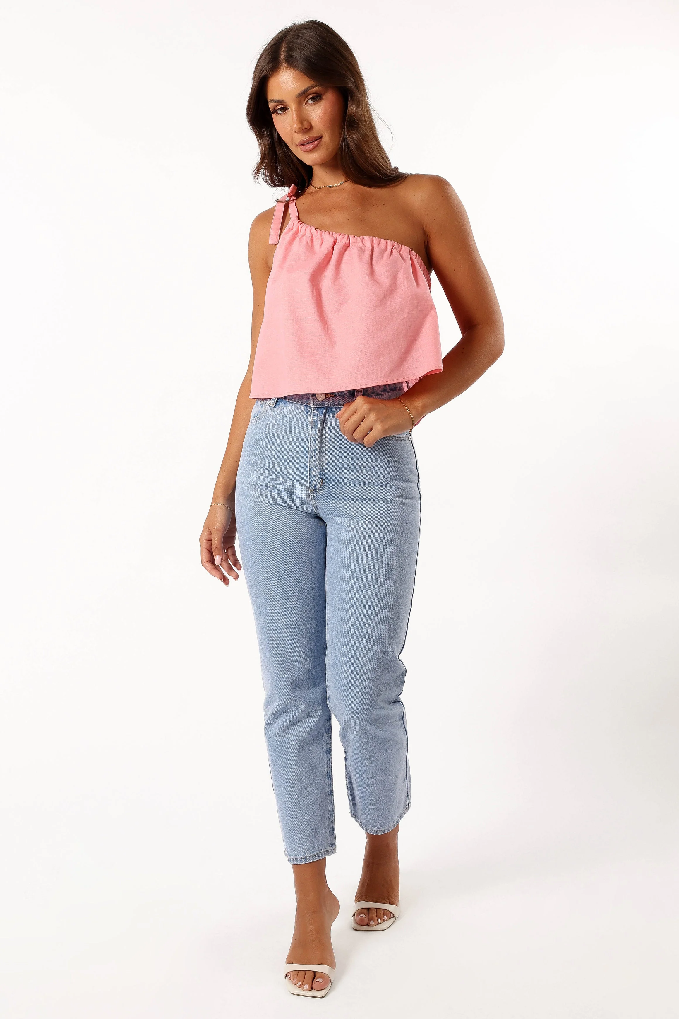 Keene One Shoulder Top - Pink