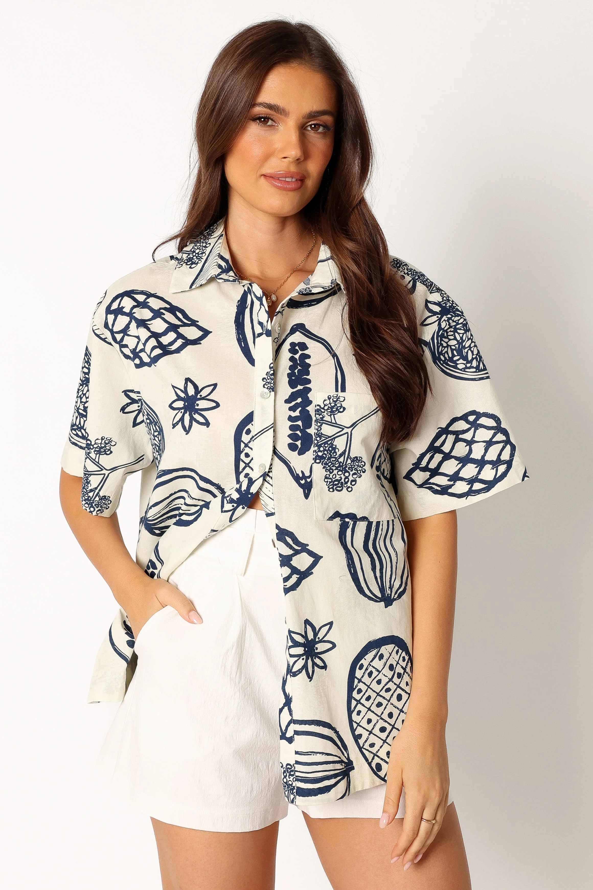 Zayd Button Up Shirt - Navy