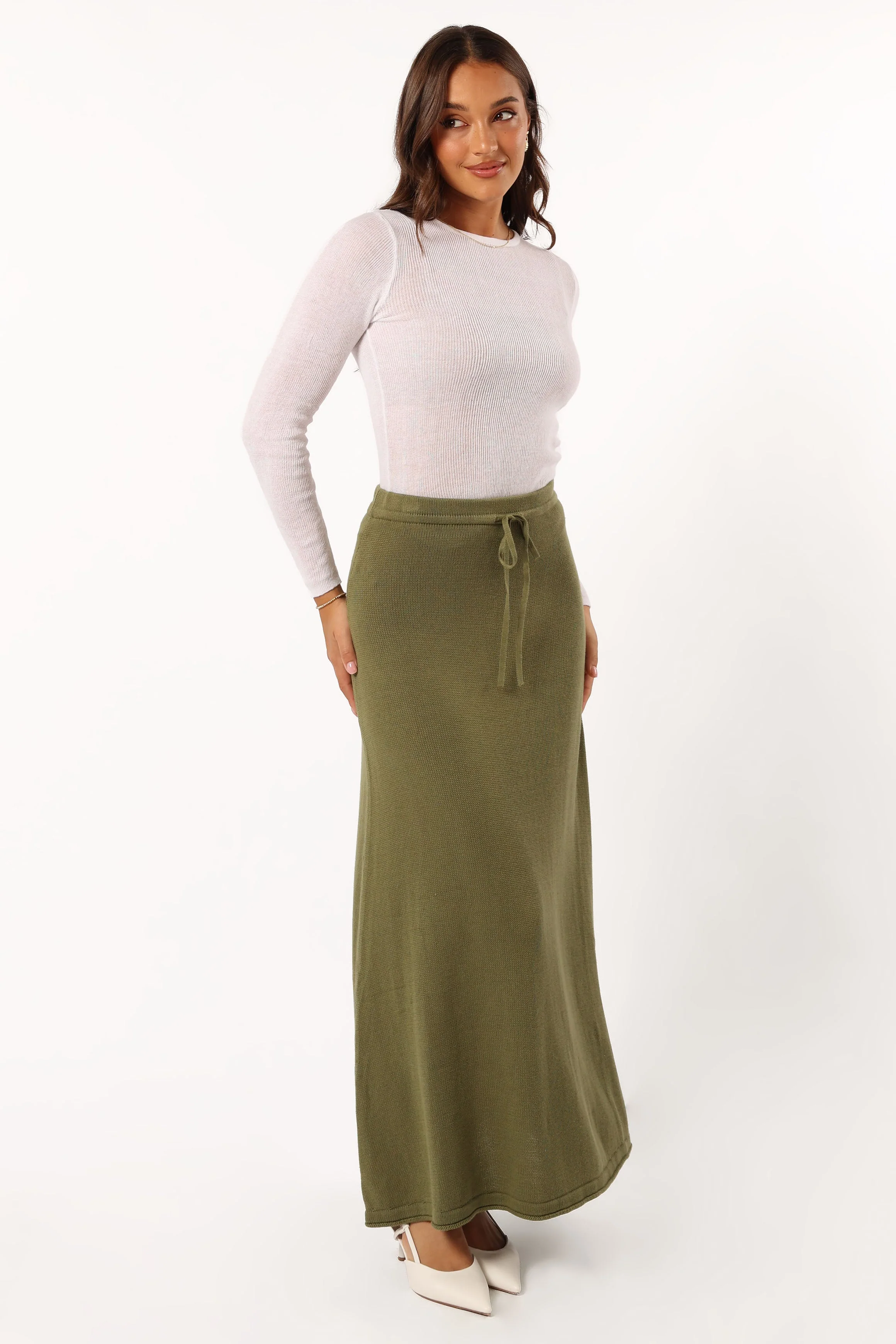 Rooney Knit Skirt - Olive
