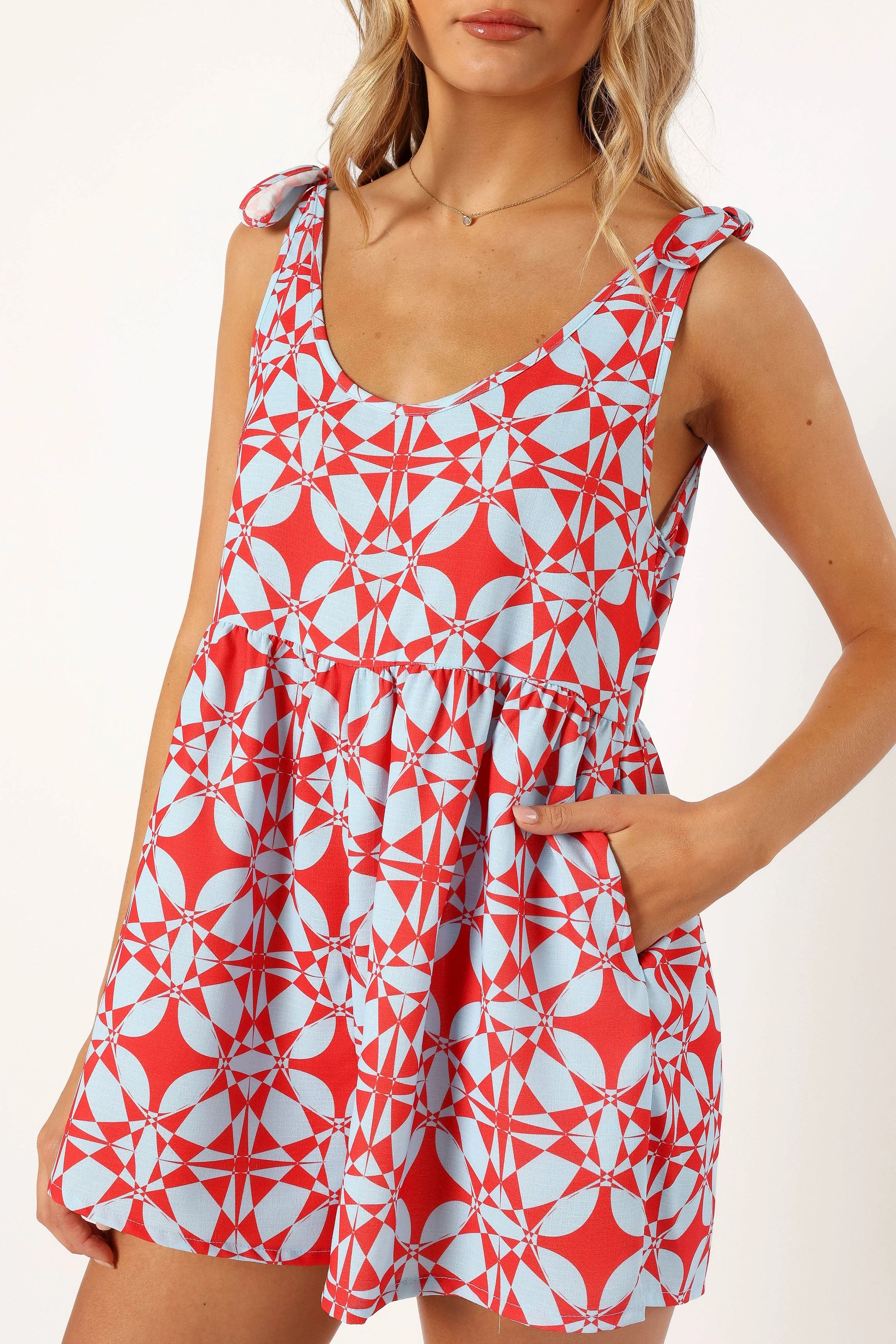 Lolita Playsuit - Blue Red