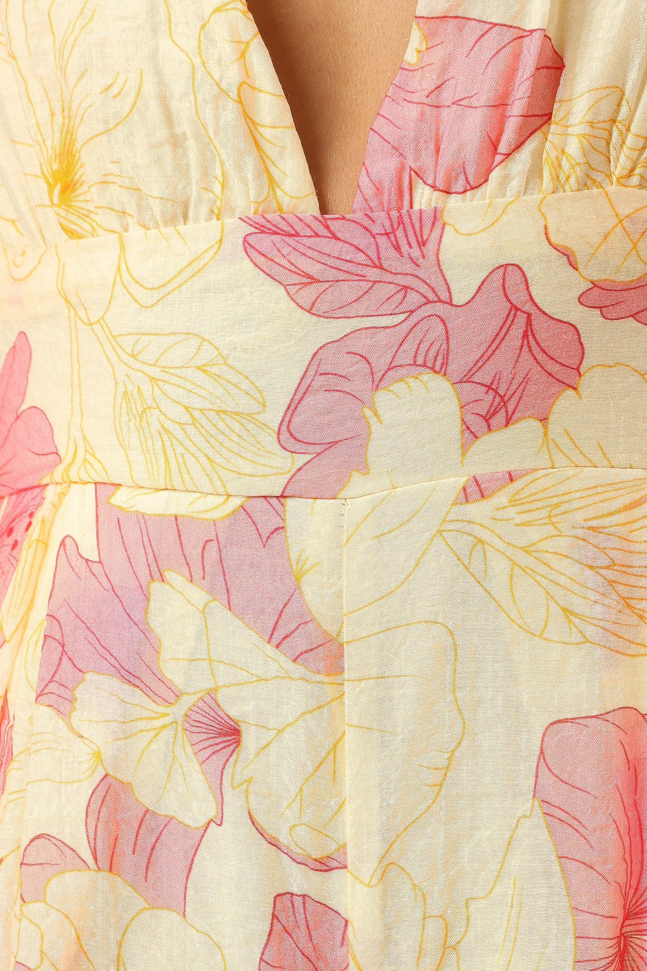 Halle Jumpsuit - Yellow Pink