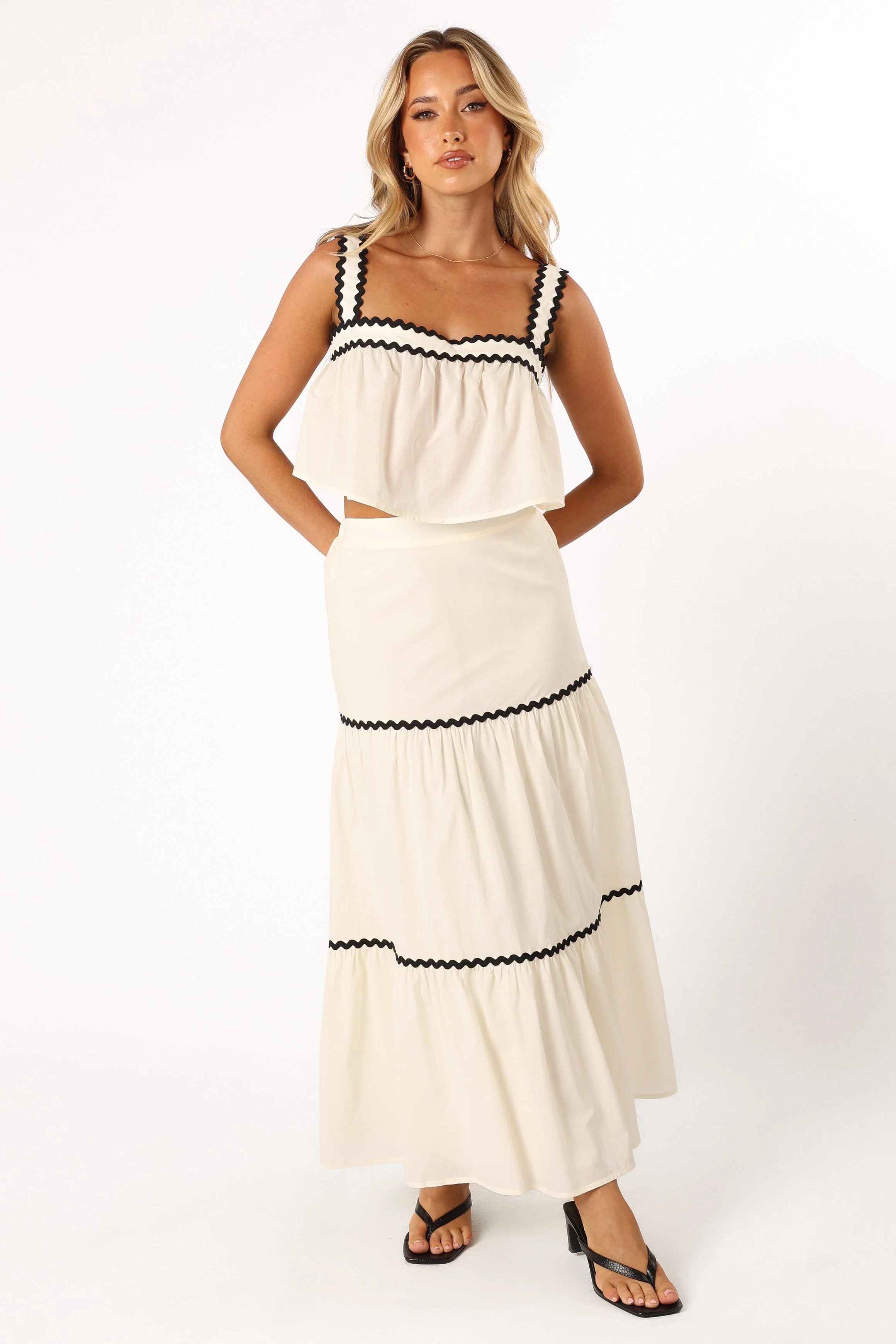 Otis Two Piece Set - Cream Black