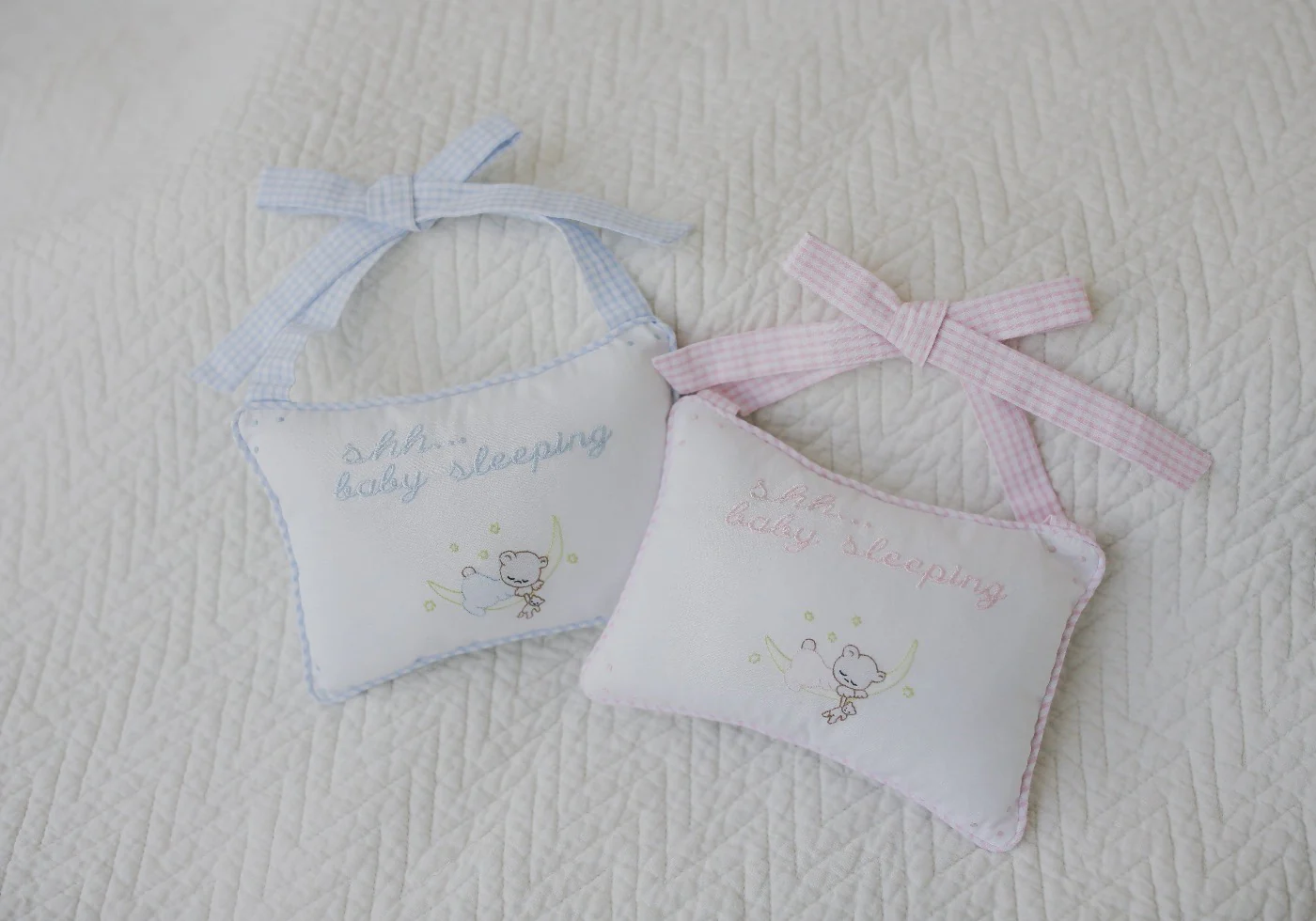 Baby Sleeping Door Pillow - Girl