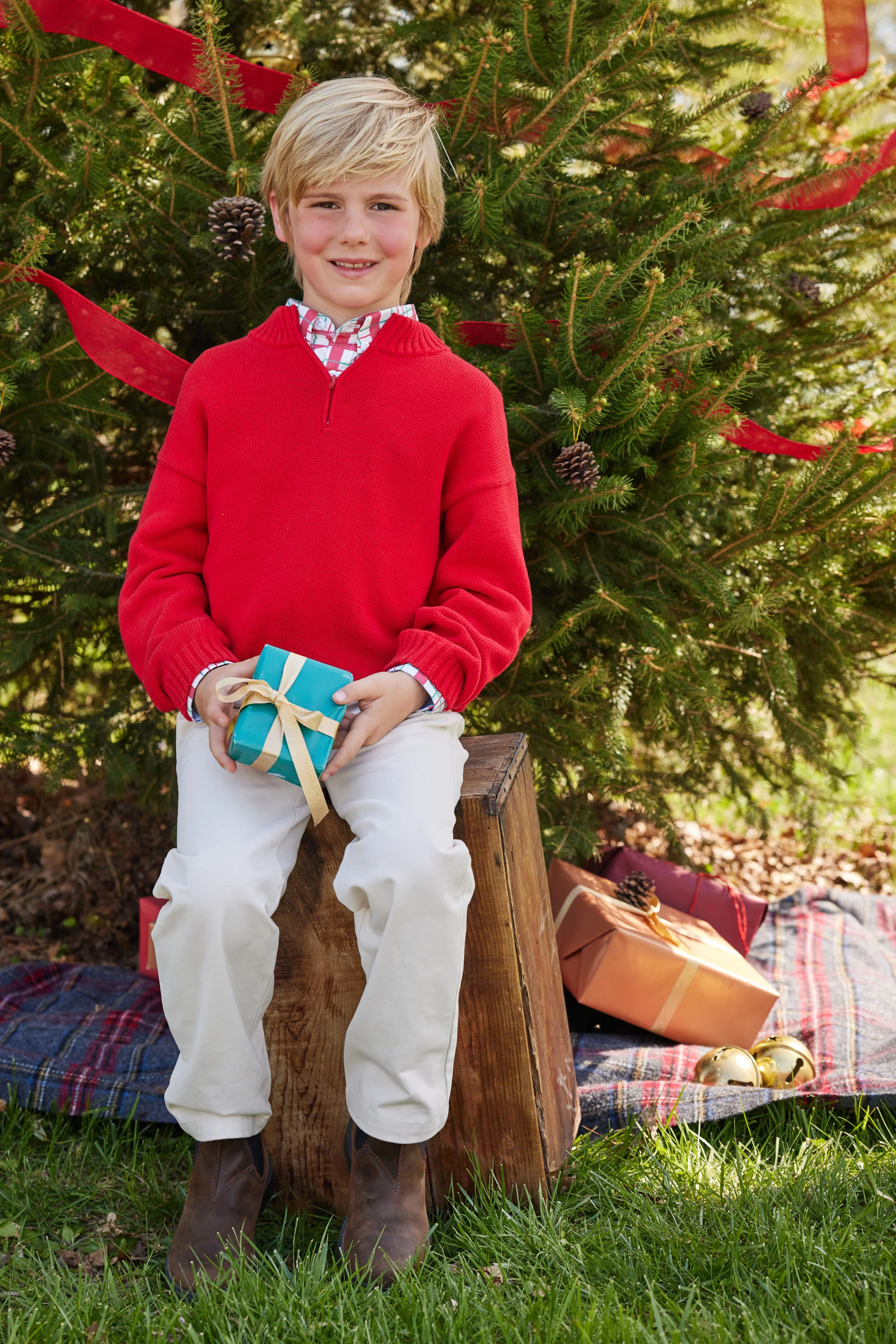 Button Down Shirt - Holiday Plaid