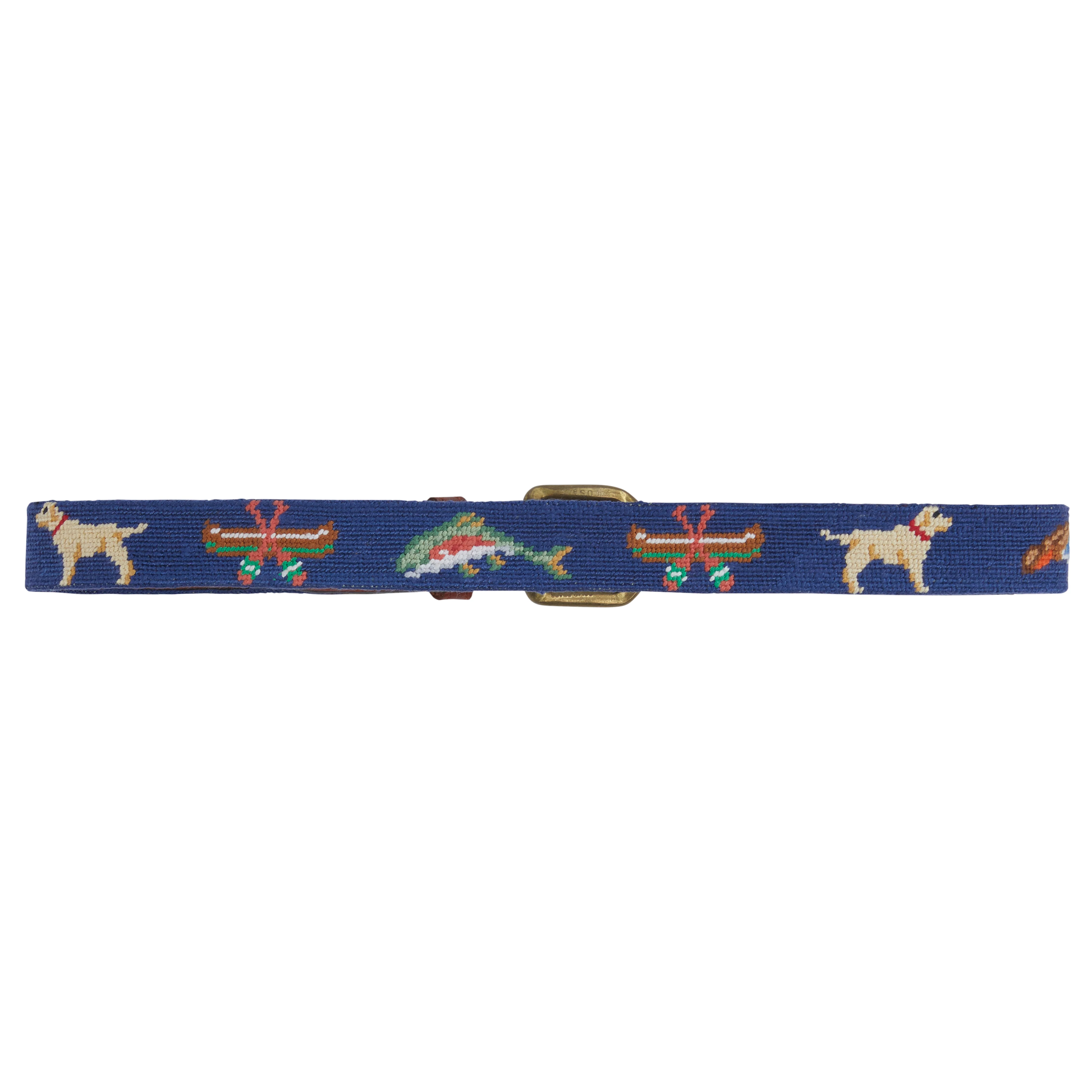 Boy's Needlepoint Belt - Navy