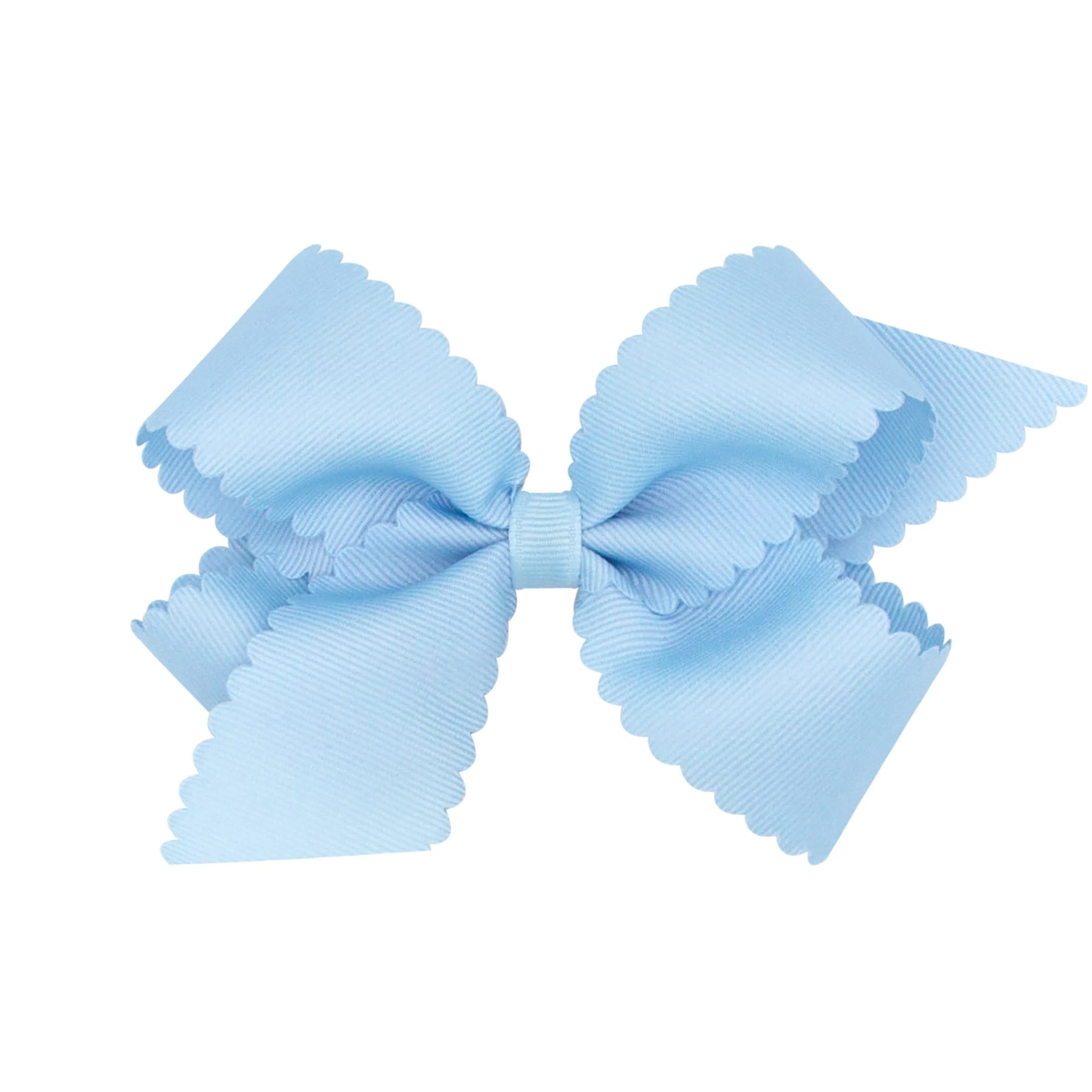 Medium Scallop Hair Bow - Millennium Blue