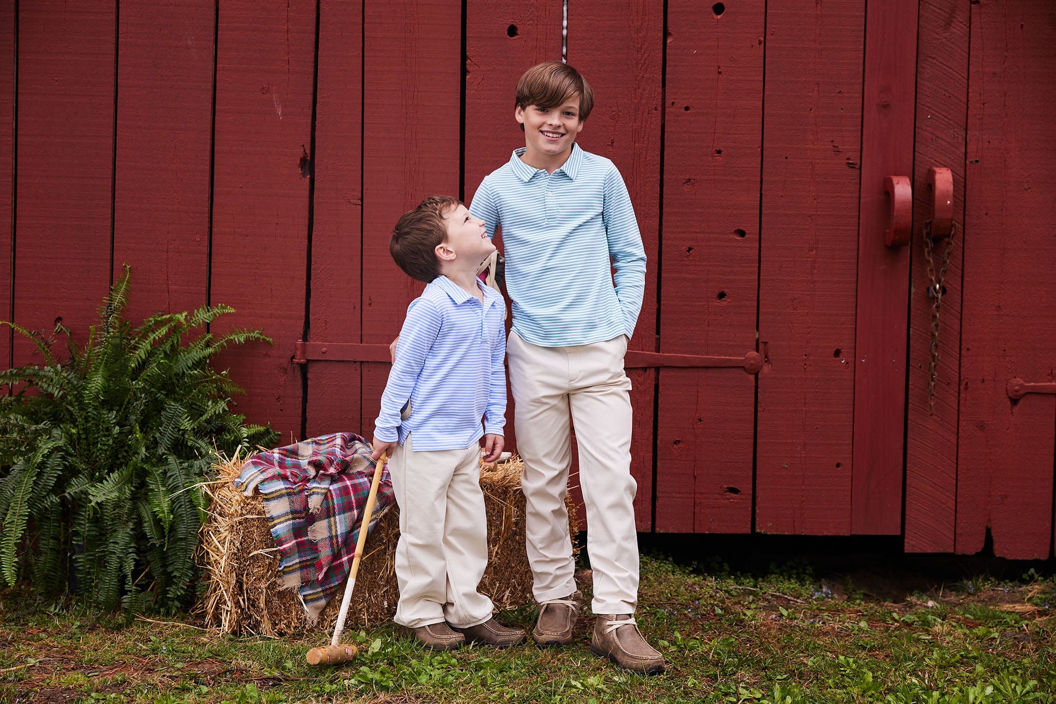 Long Sleeve Polo - Canton Stripe