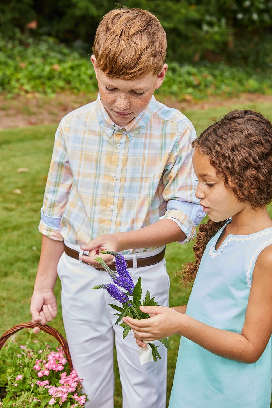 Olivia Dress - Aqua Twill