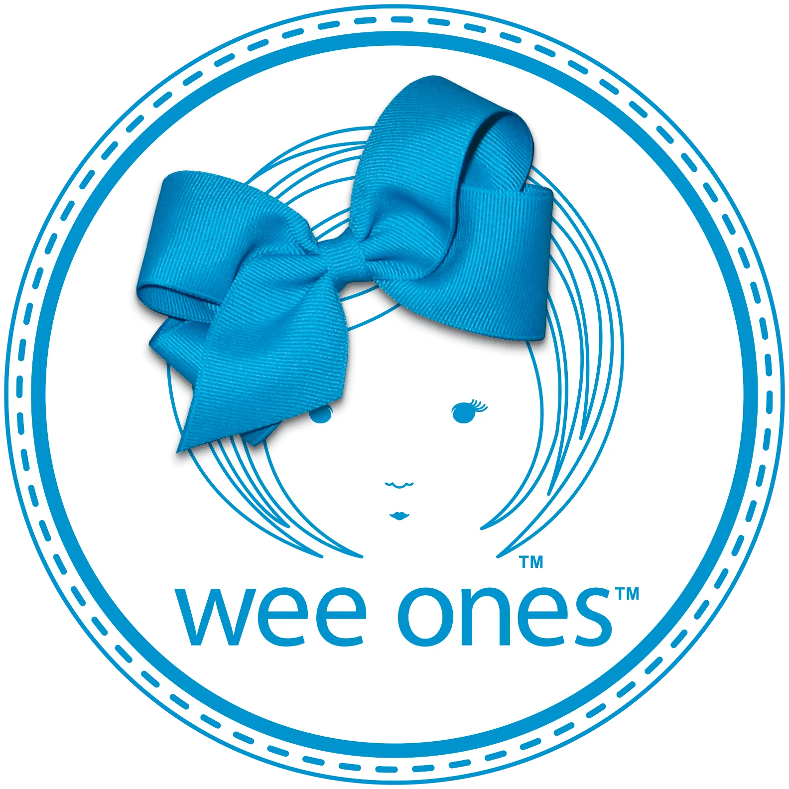 Medium Scallop Hair Bow - White