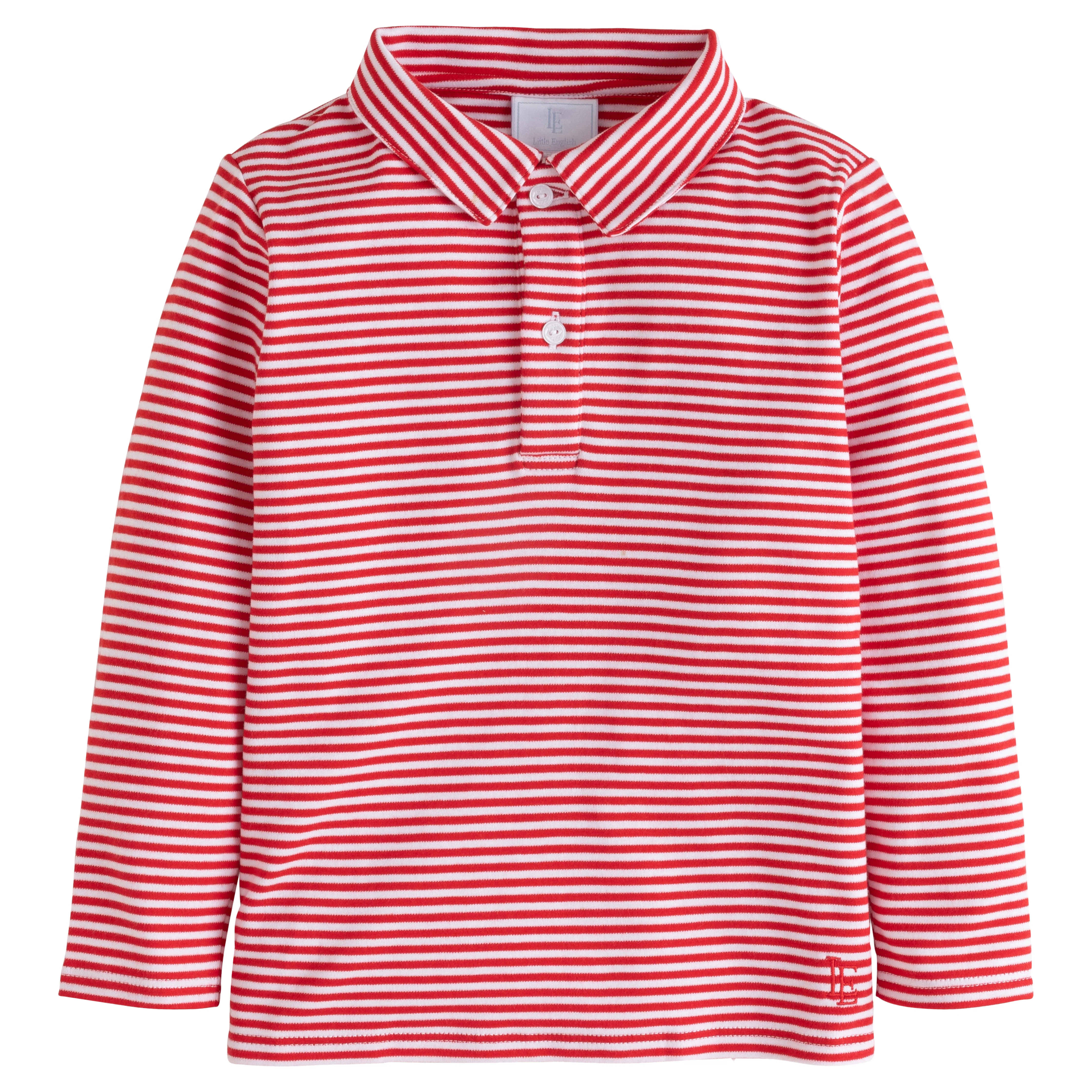 Long Sleeve Polo - Red Stripe