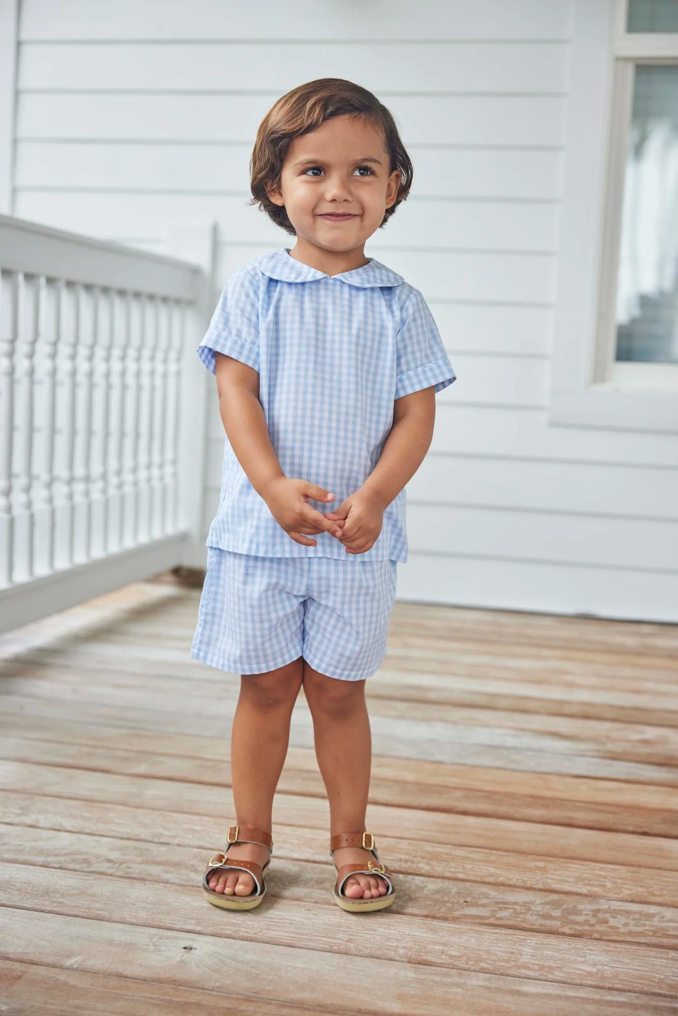 Basic Short - Airy Blue Plaid