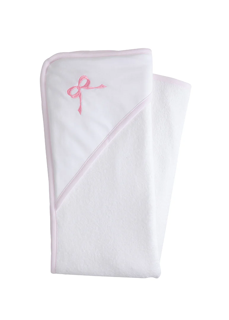 Hooded Towel - Pink Bow