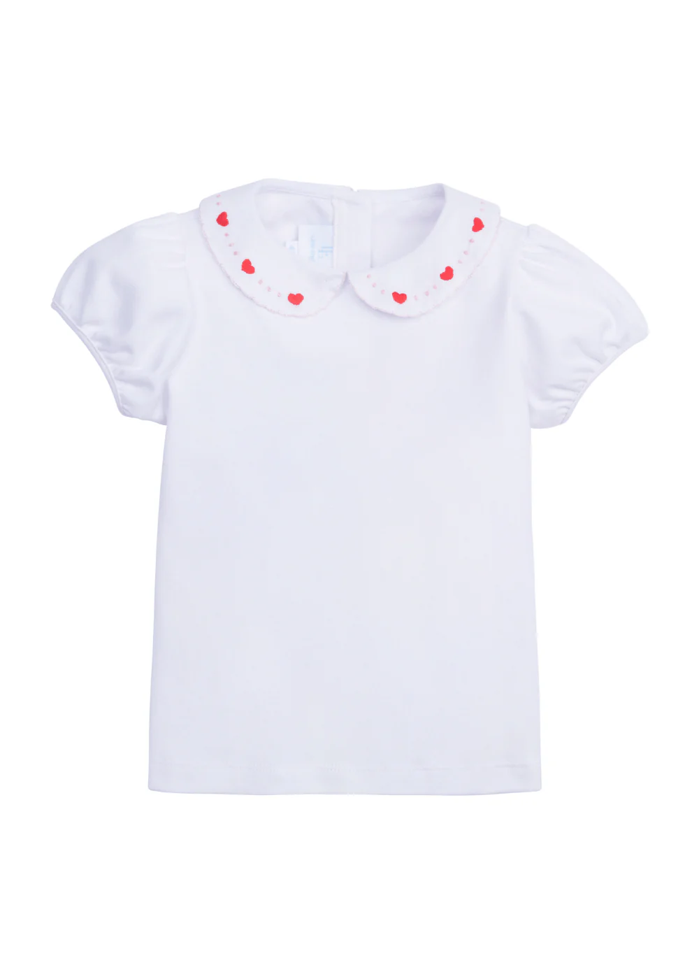 Embroidered Peter Pan Top - Hearts