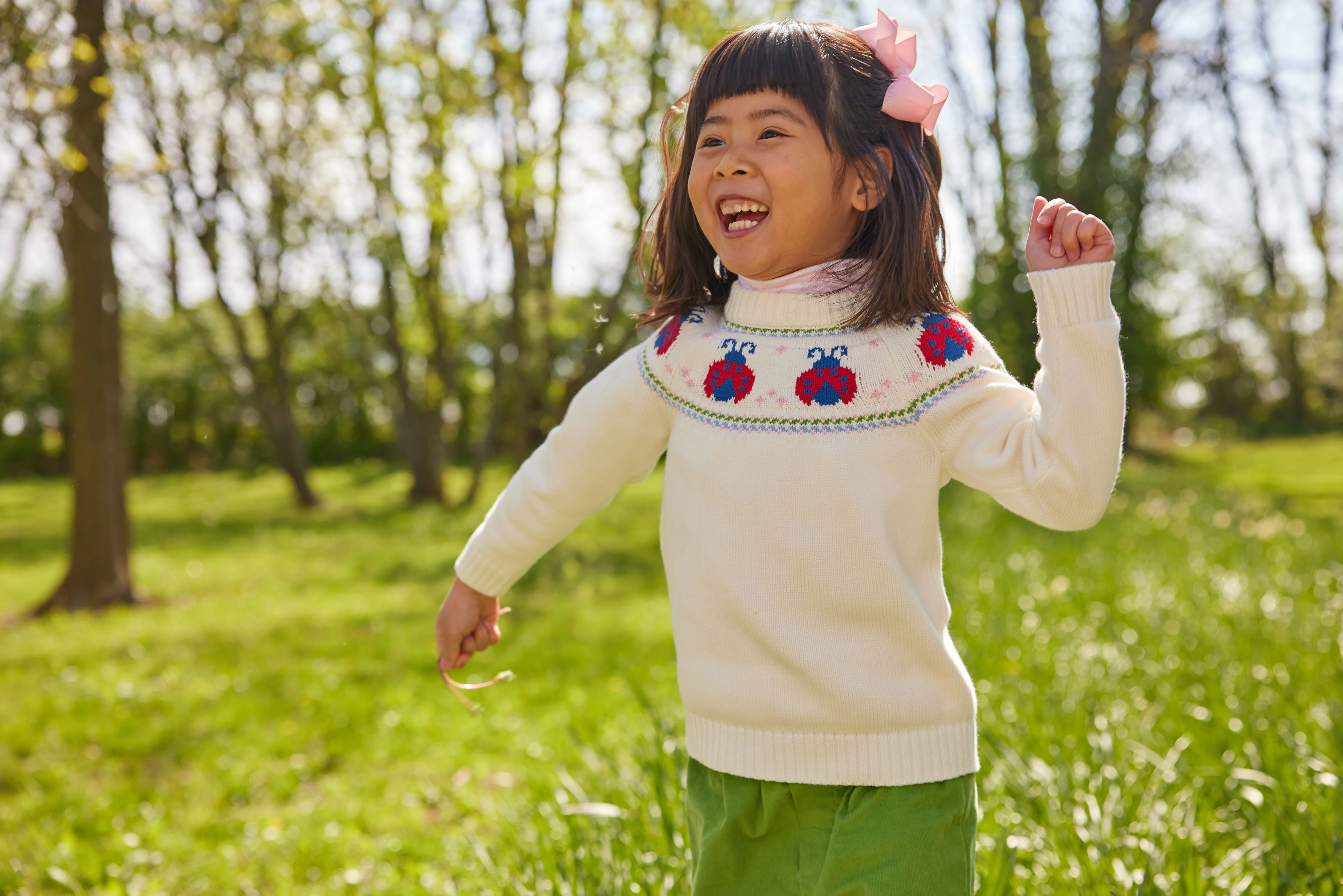 Lady Bug Fair Isle Sweater