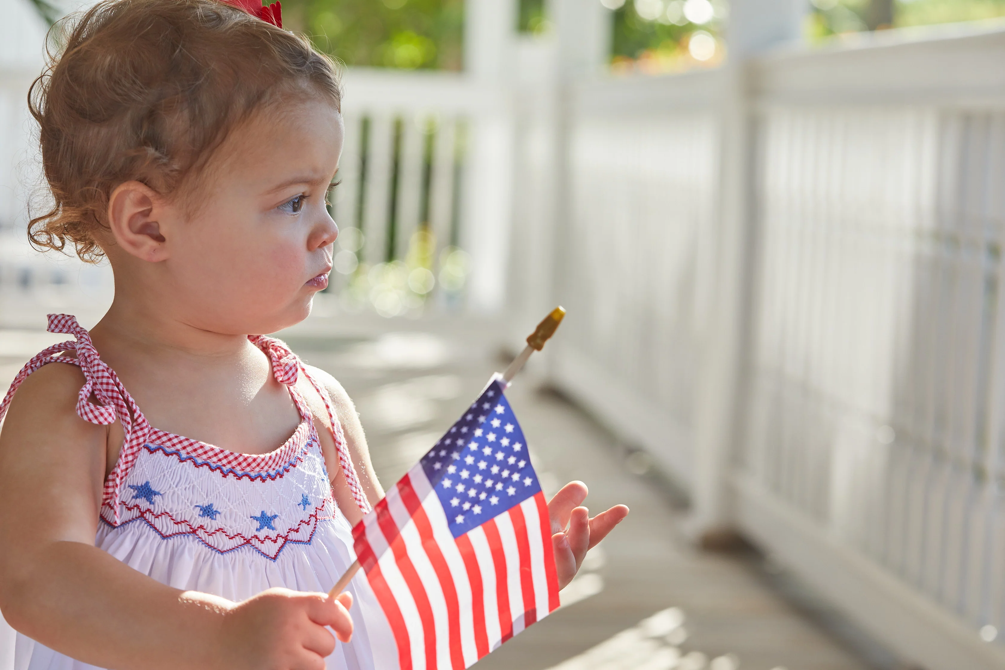 Smocked Tie Shoulder Bubble - Stars