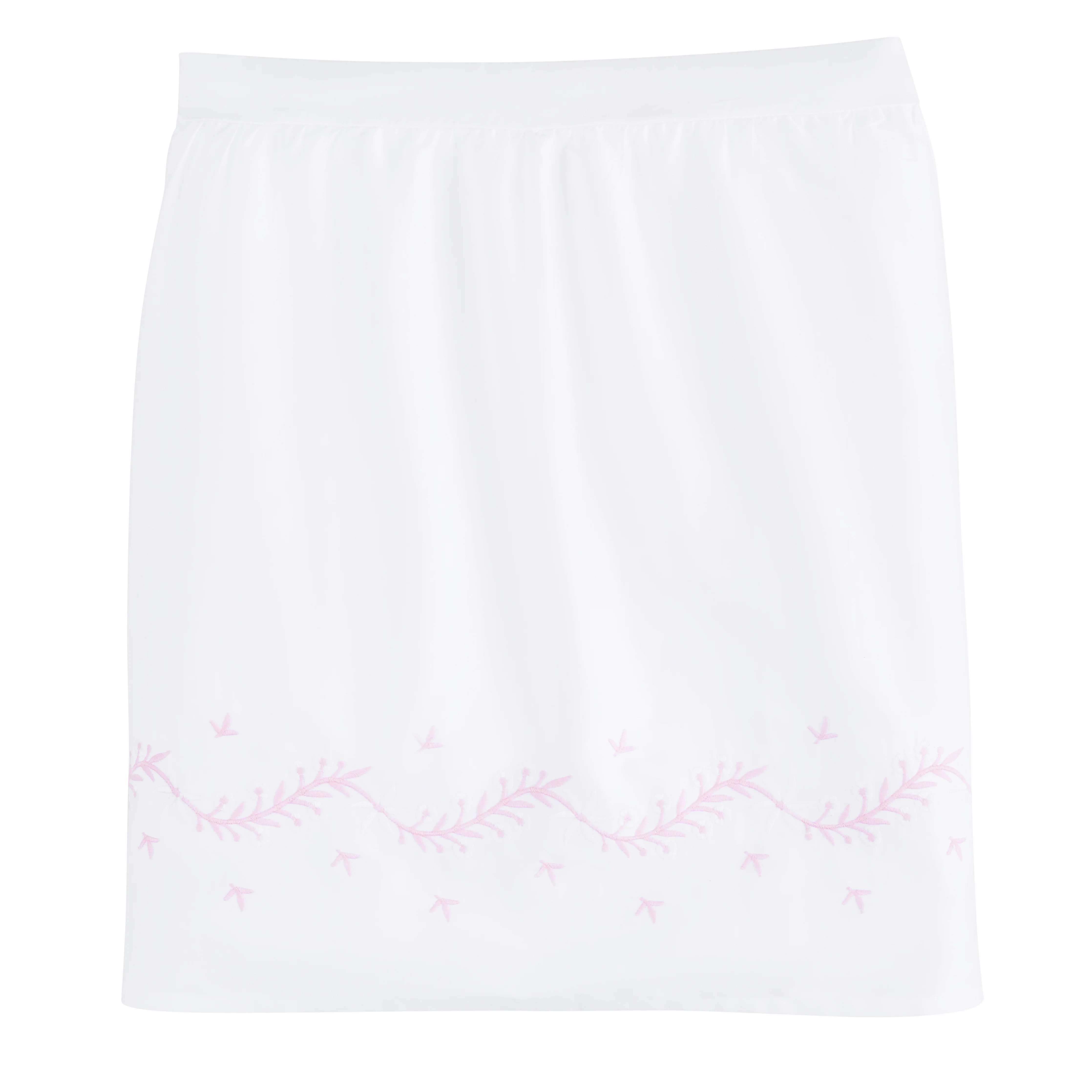 Embroidered Crib Skirt - Blush