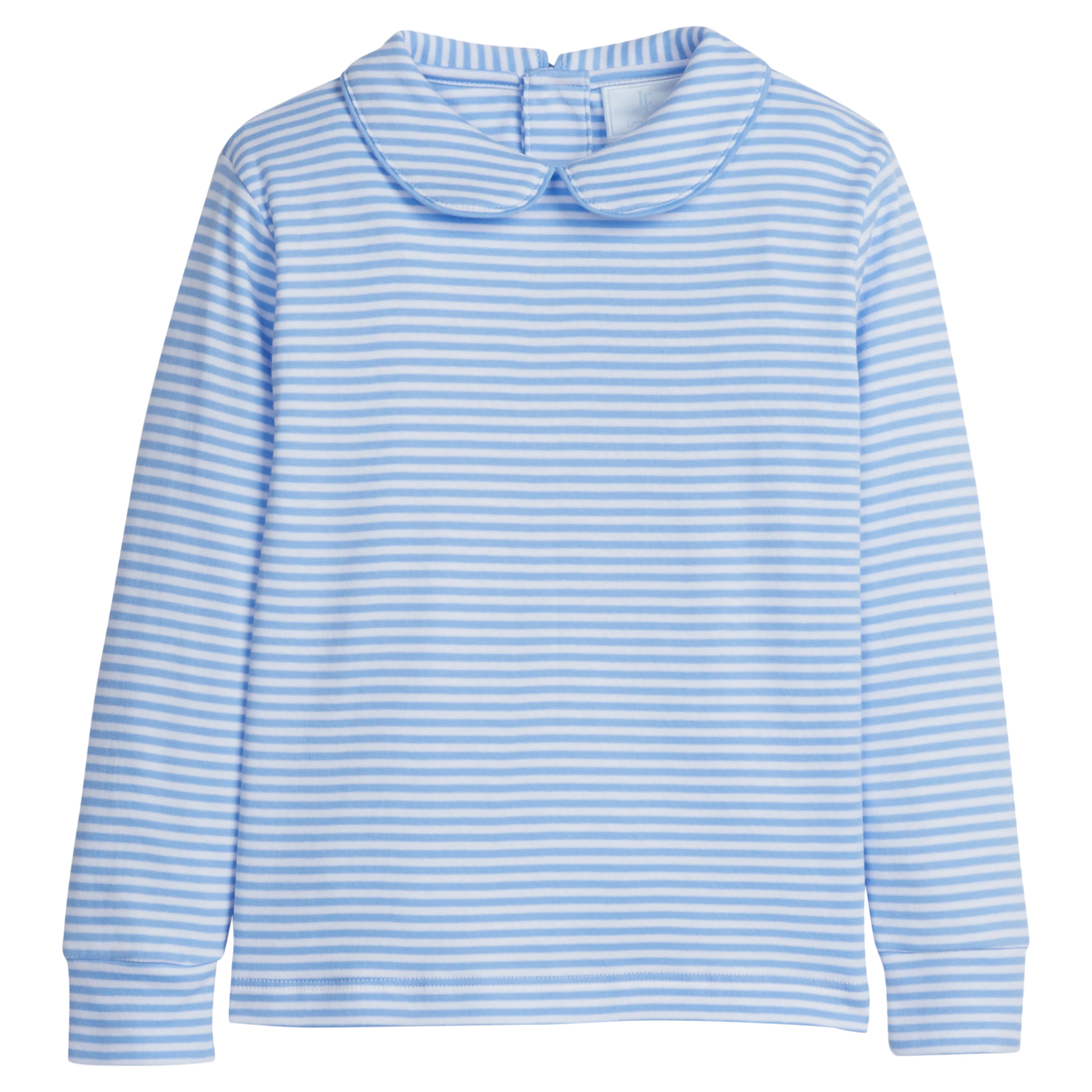 Striped Peter Pan Shirt - Light Blue