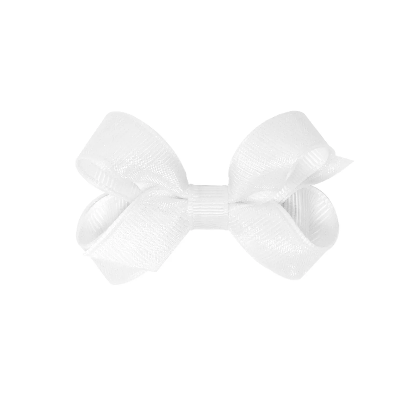 Medium Grosgrain Hair Bow - White