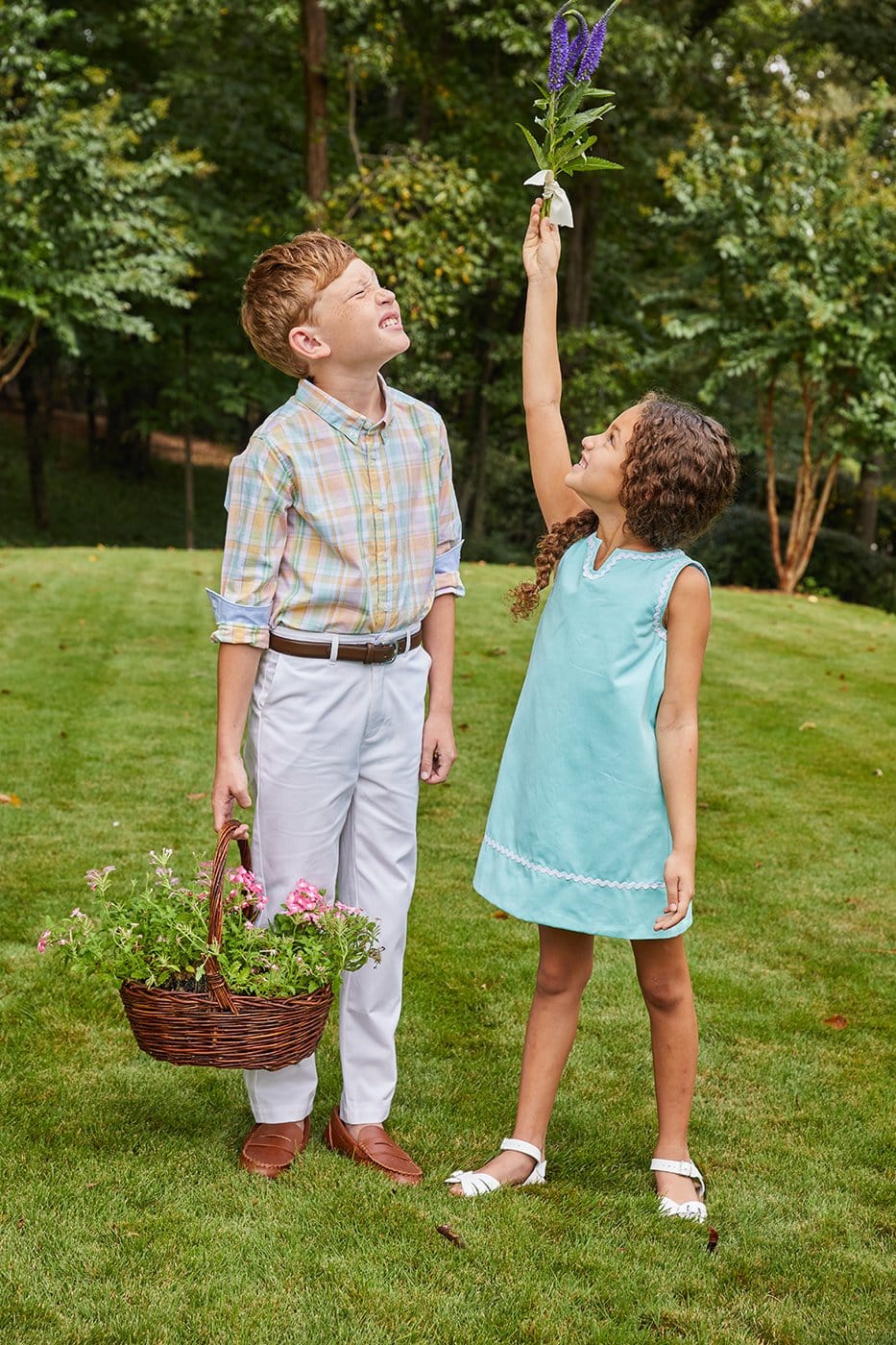 Olivia Dress - Aqua Twill