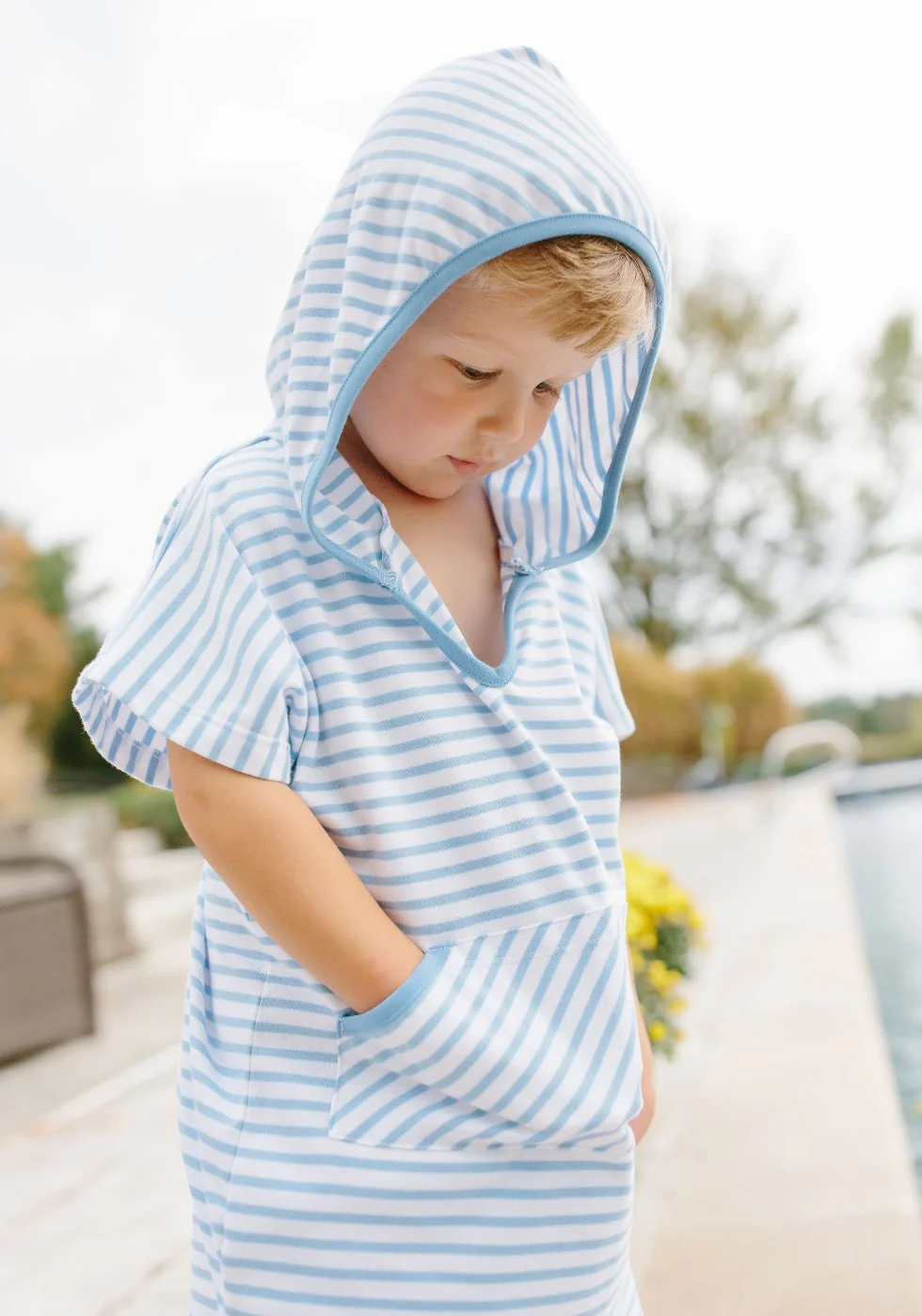 Boys Beach Popover - Light Blue
