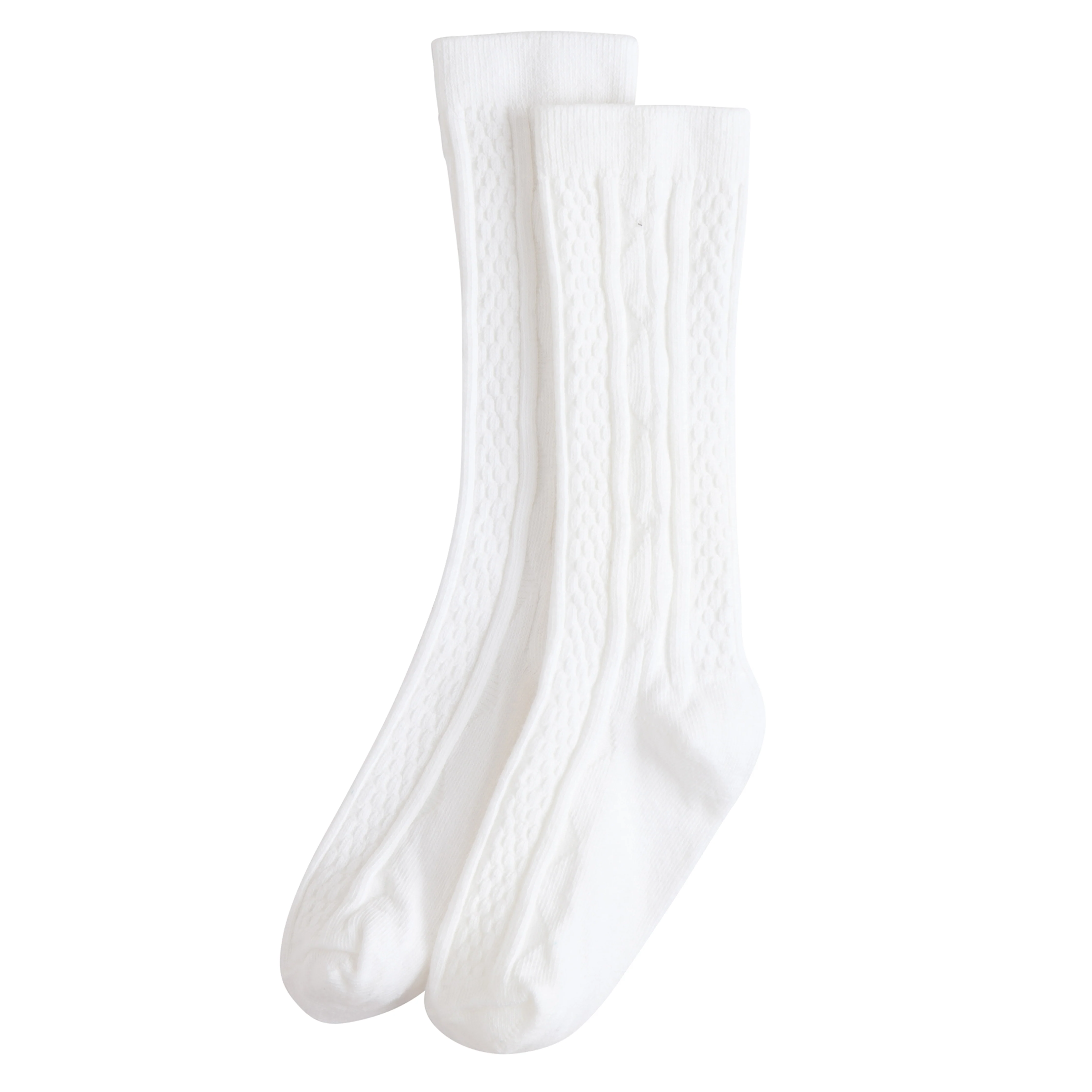 Cable Knee High - White