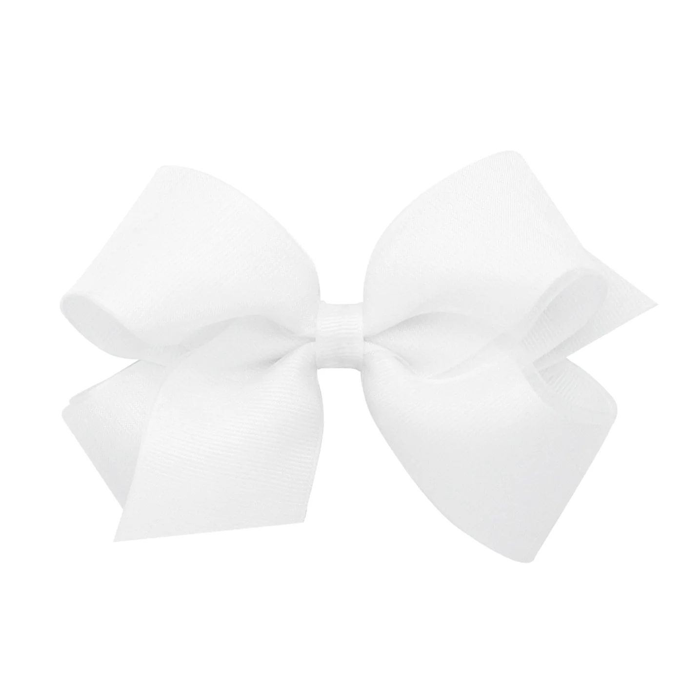 Extra Small Grosgrain Hair Bow - White