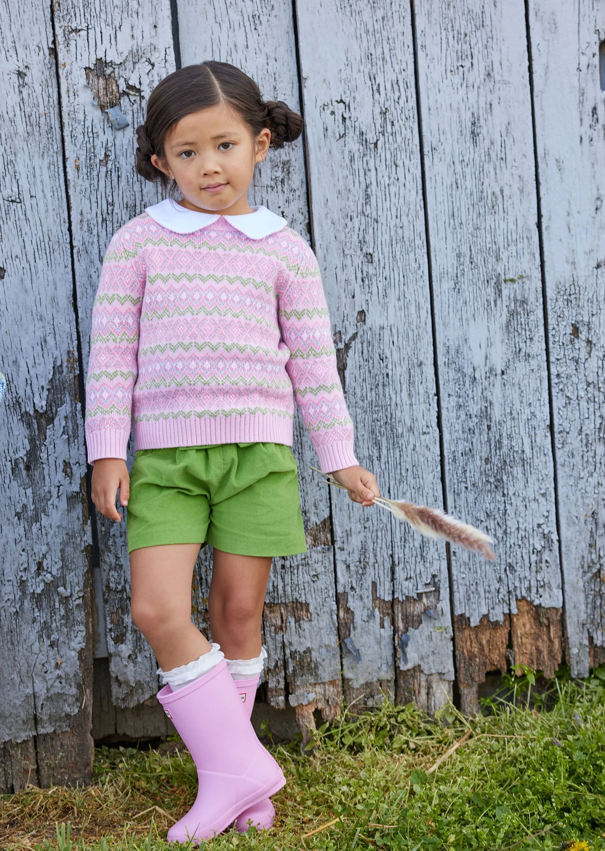 Bow Short - Sage Green Corduroy