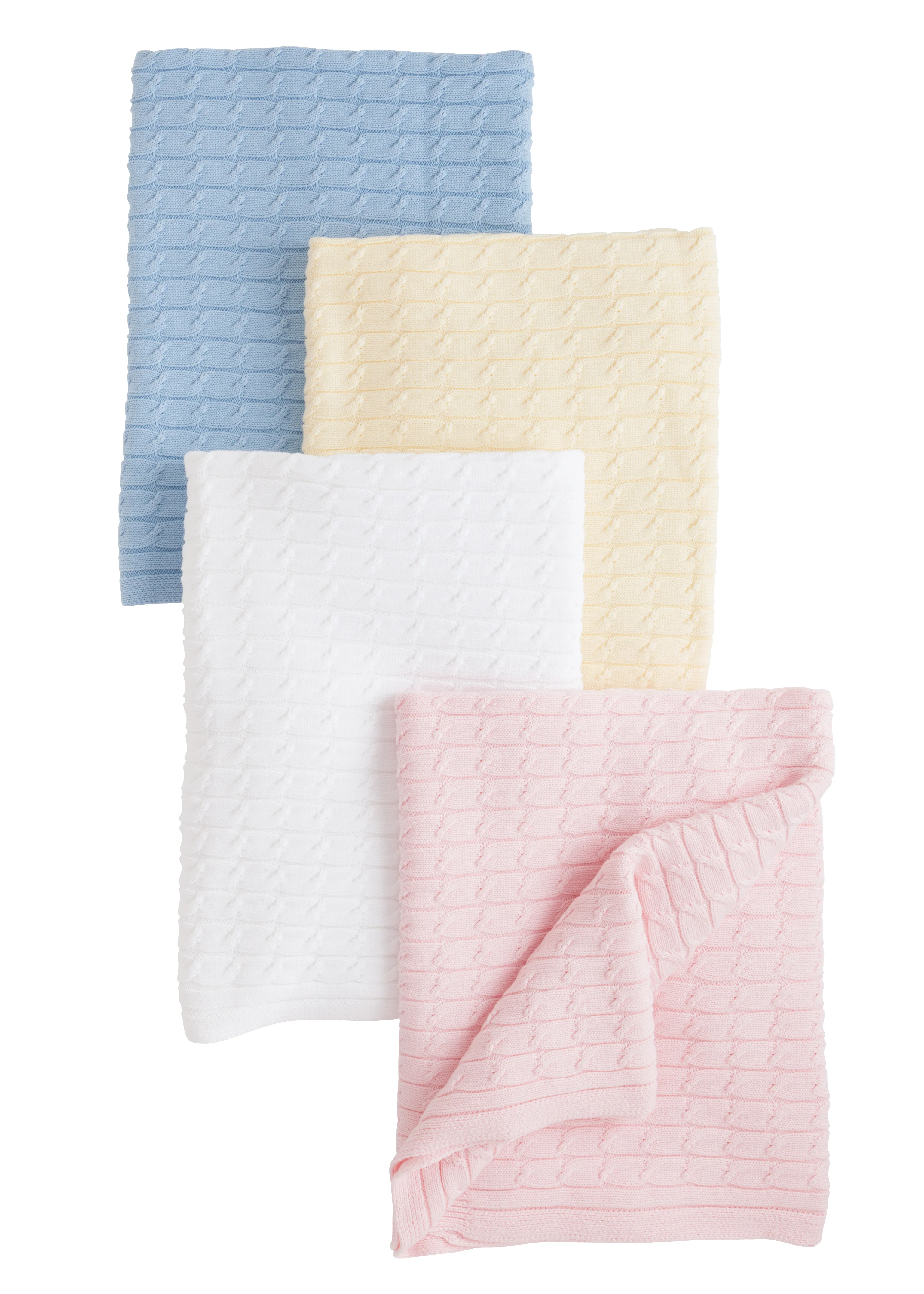 Cable Knit Blanket - Light Pink